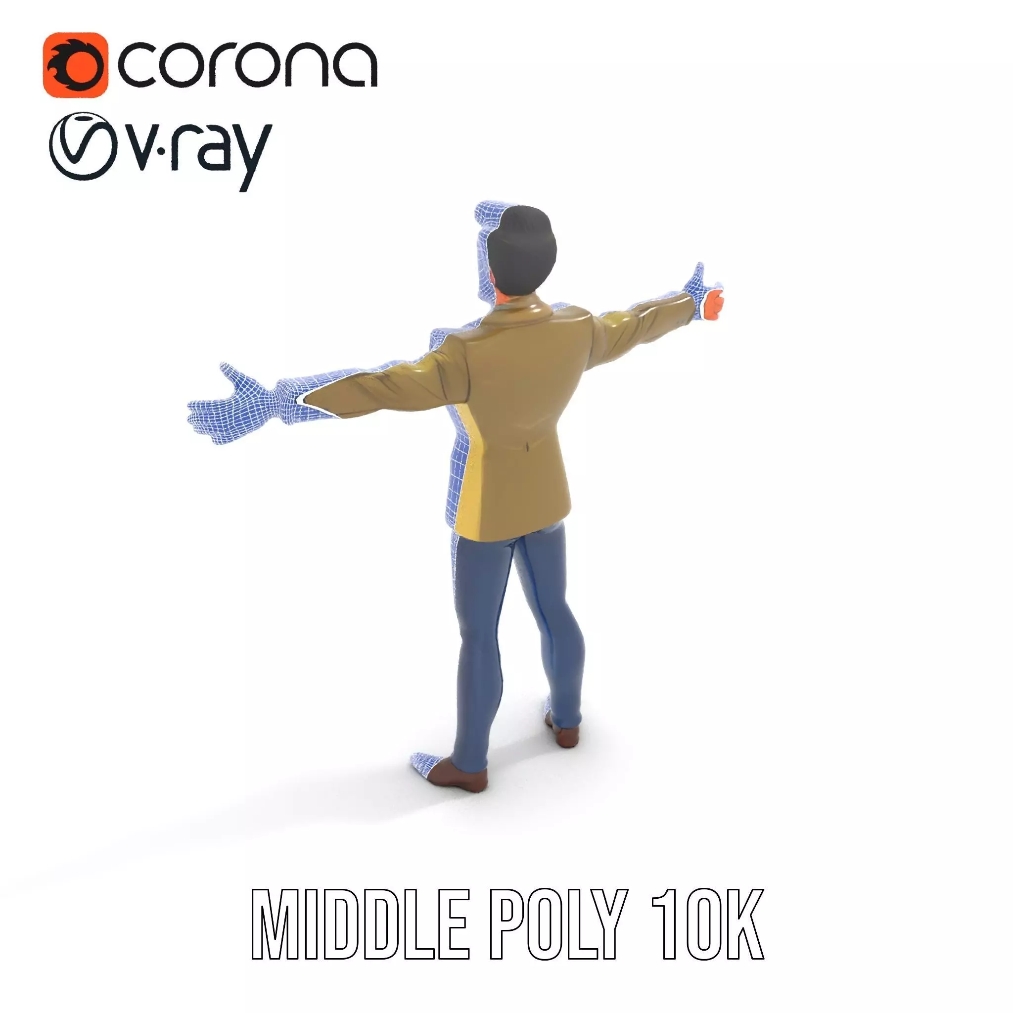 Stylish Businessman Character Model Pack Low-poly 3D model_20