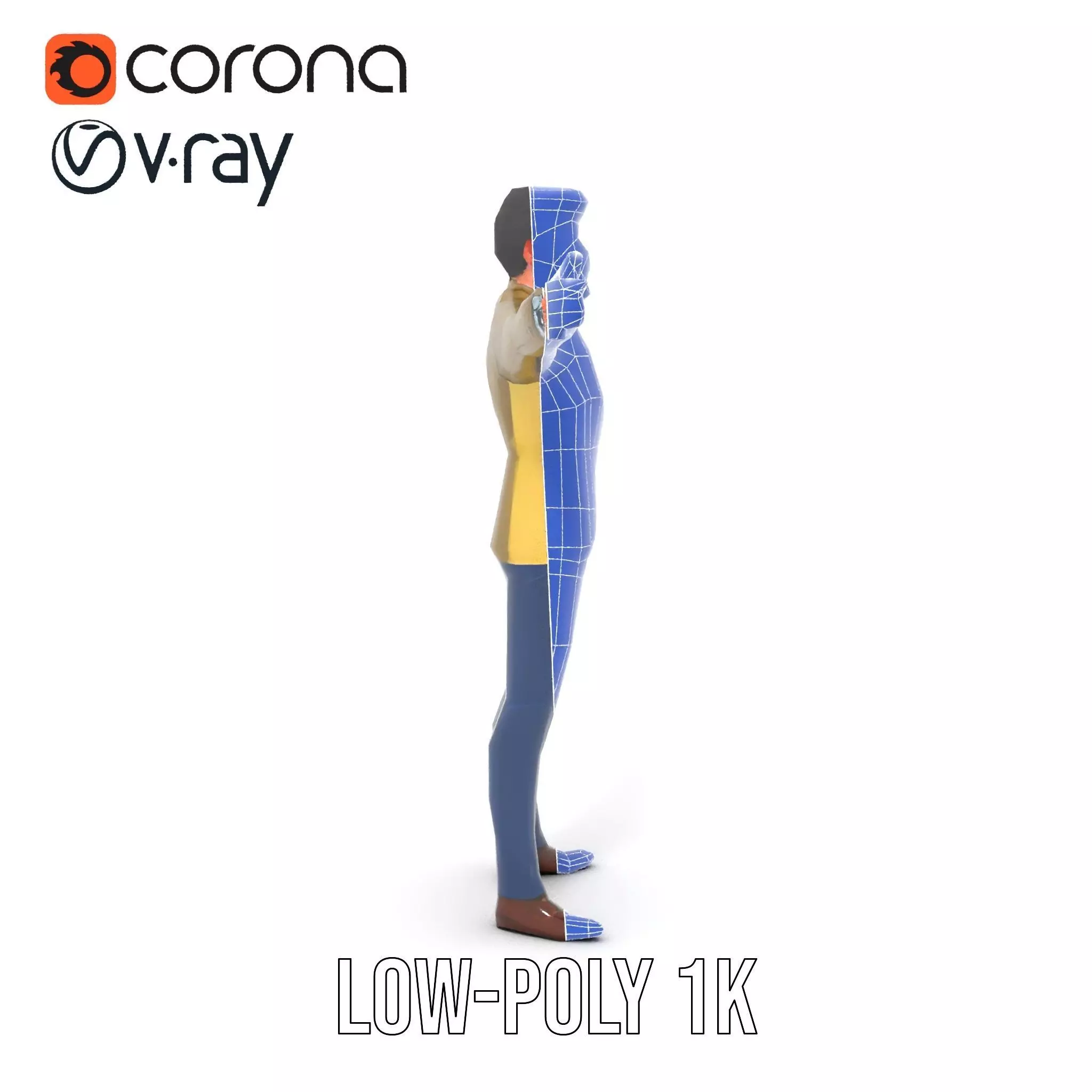 Stylish Businessman Character Model Pack Low-poly 3D model_21