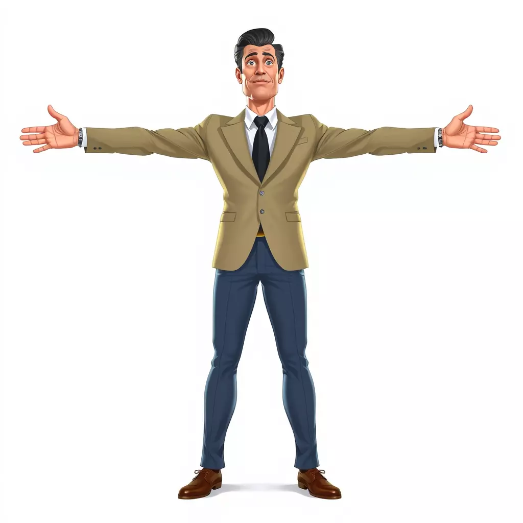 Stylish Businessman Character Model Pack Low-poly 3D model_2