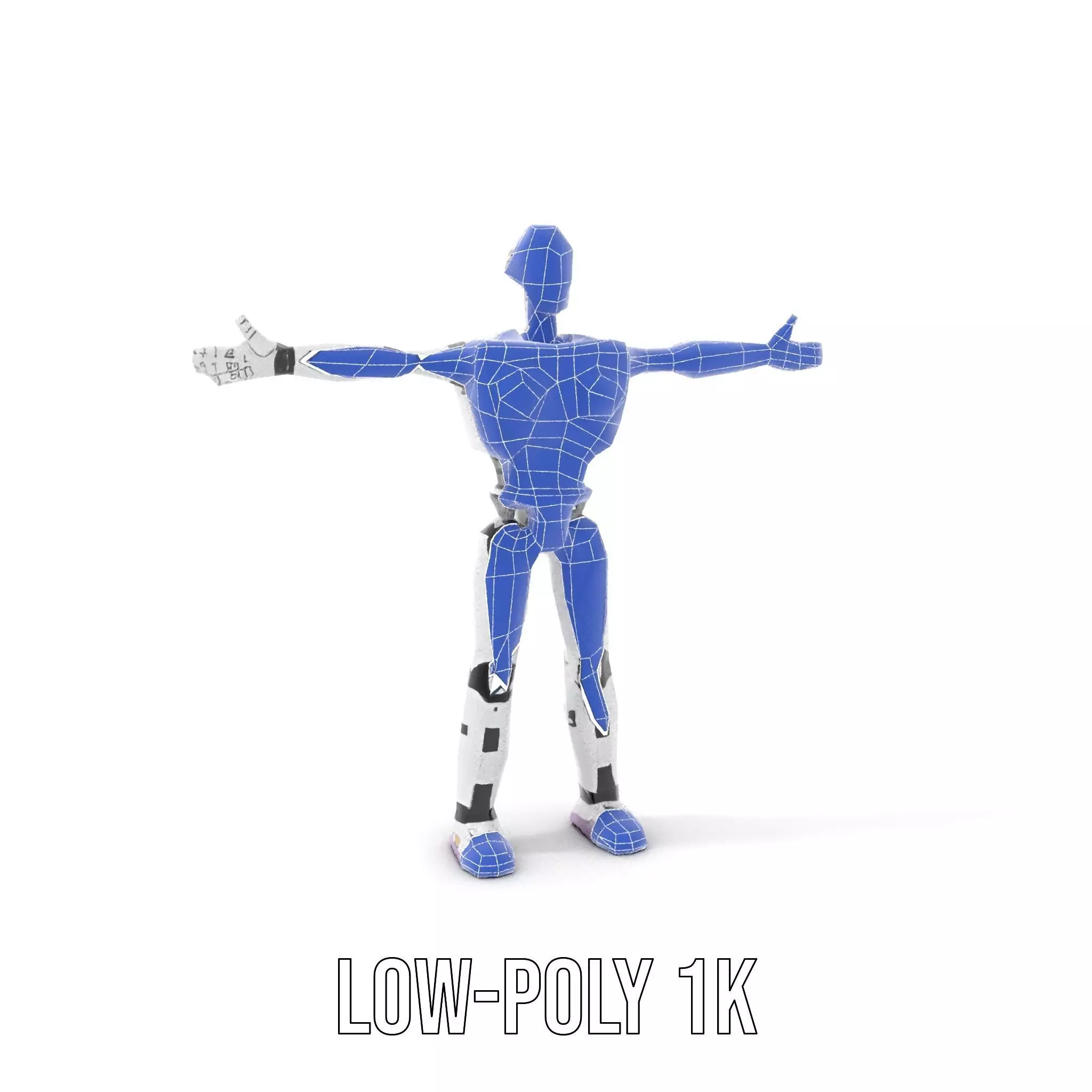 Friendly Robot Model Pack with Articulated Limbs Low-poly 3D model_13