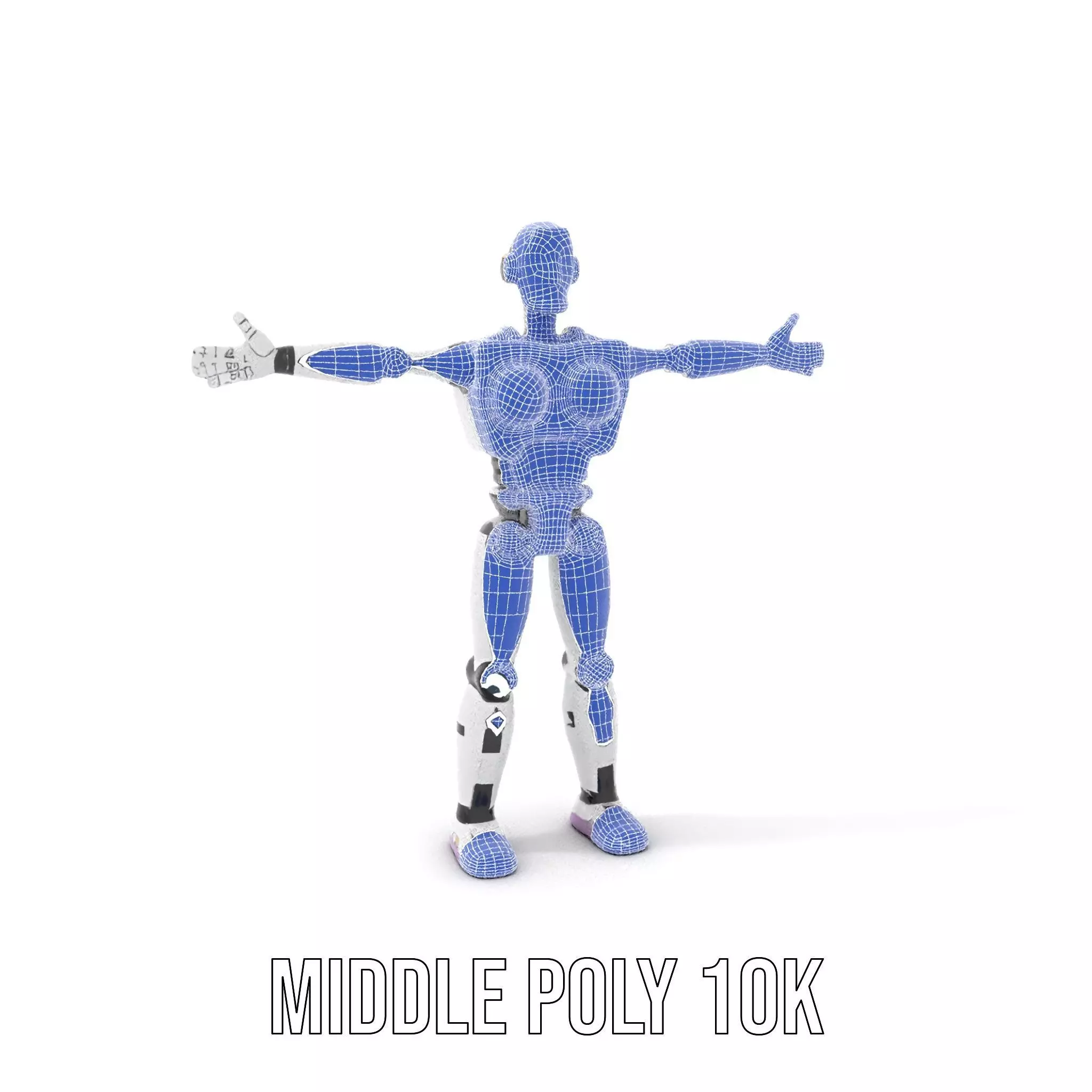 Friendly Robot Model Pack with Articulated Limbs Low-poly 3D model_12