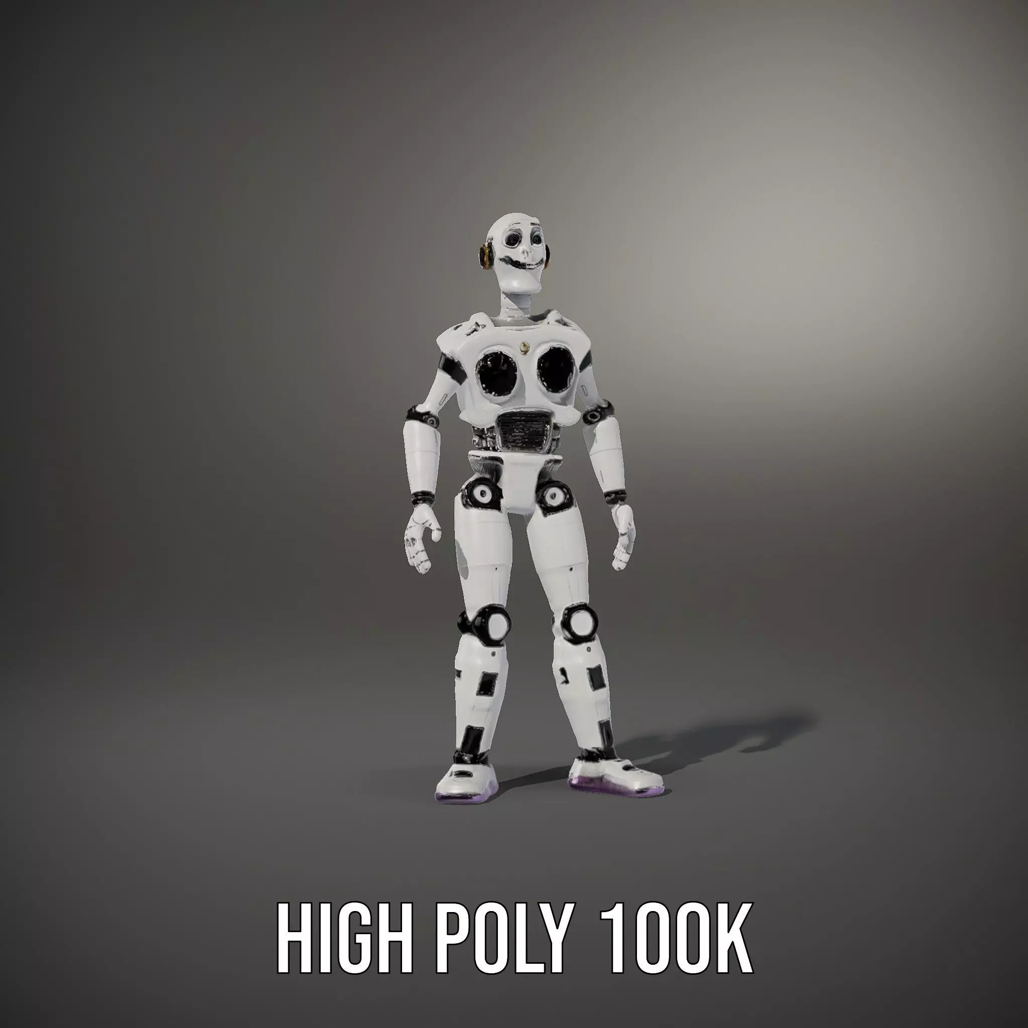 Friendly Robot Model Pack with Articulated Limbs Low-poly 3D model_33