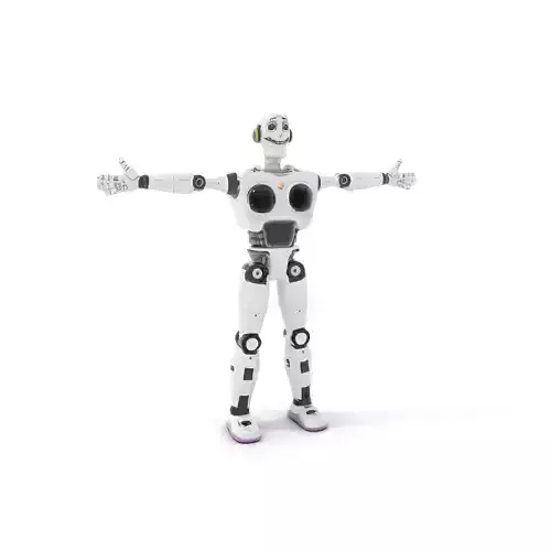 Friendly Robot Model Pack with Articulated Limbs Low-poly 3D model