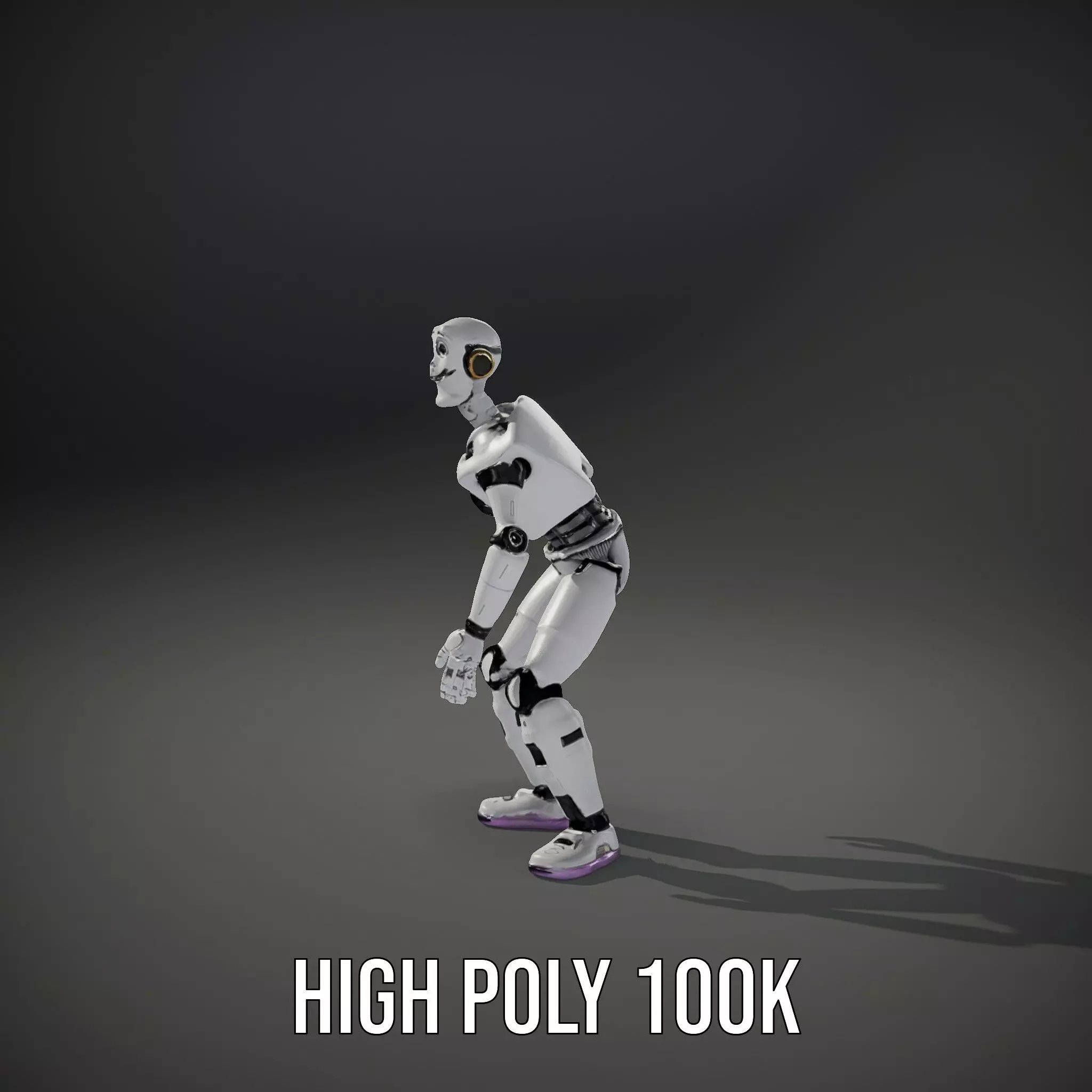 Friendly Robot Model Pack with Articulated Limbs Low-poly 3D model_34