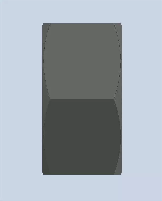 Hexagonal Nut M12 3D model_3