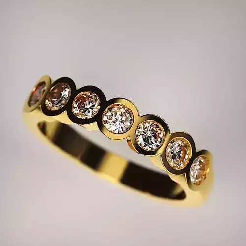 x7 stones round 3mm stones ring