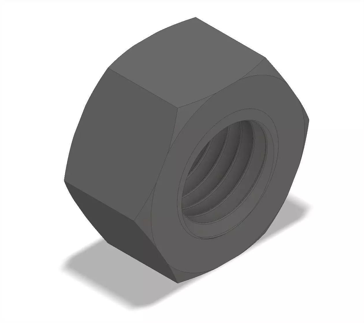 Hexagonal Nut M16 3D model_0
