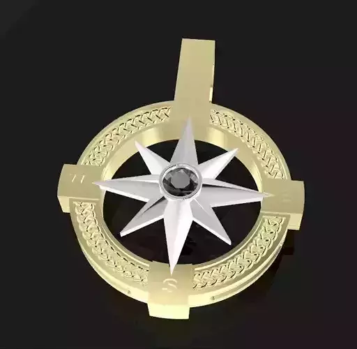 Compass pendant  3D print model