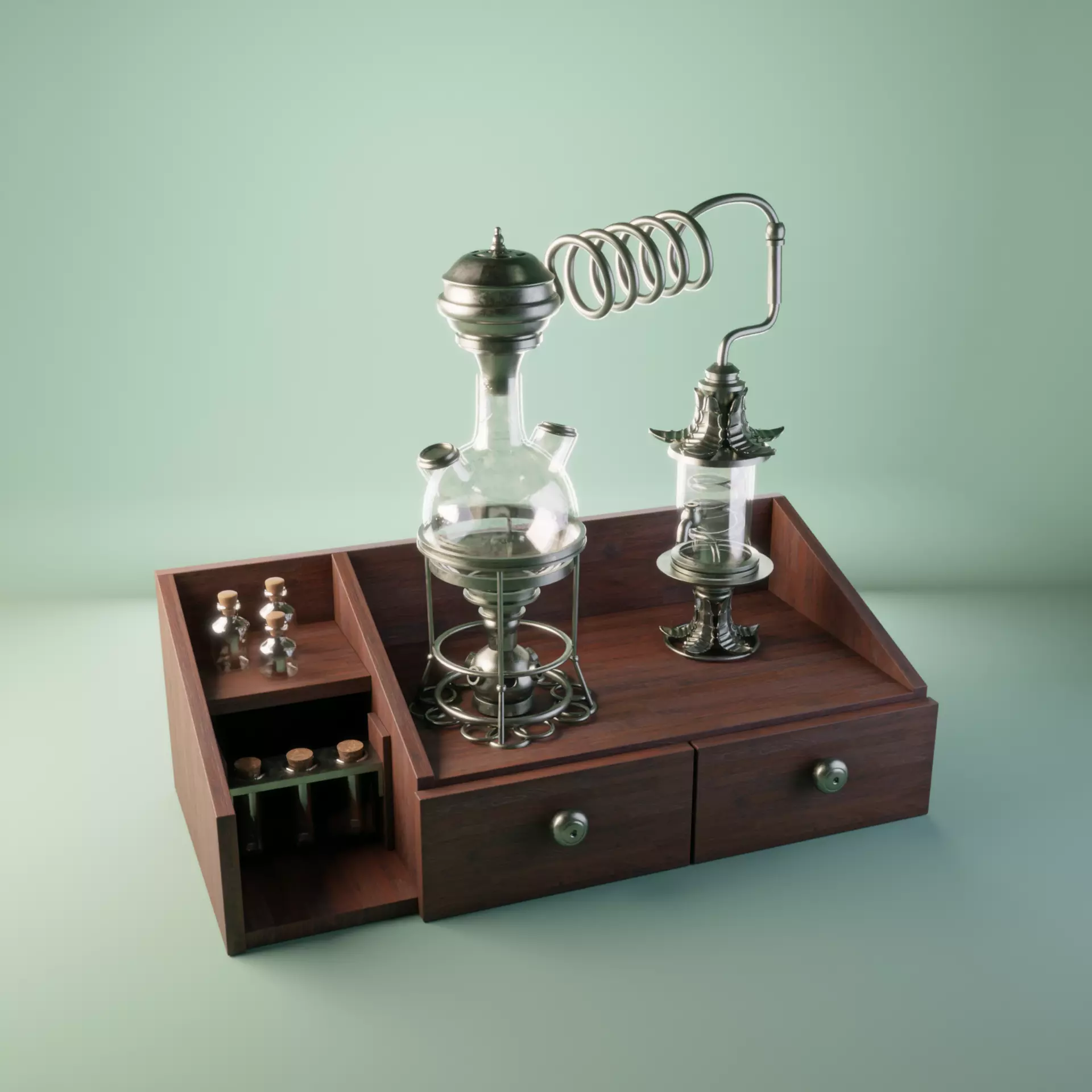Alchemy Brewing Stand Low-poly 3D model