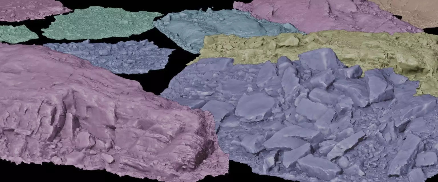 22 Photorealistic 3D Scans Of A Dry Lakebed and Scene 3D model_3