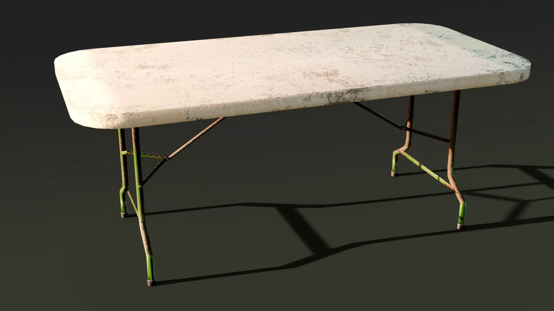 Weathered Folding Table Low-poly 3D model