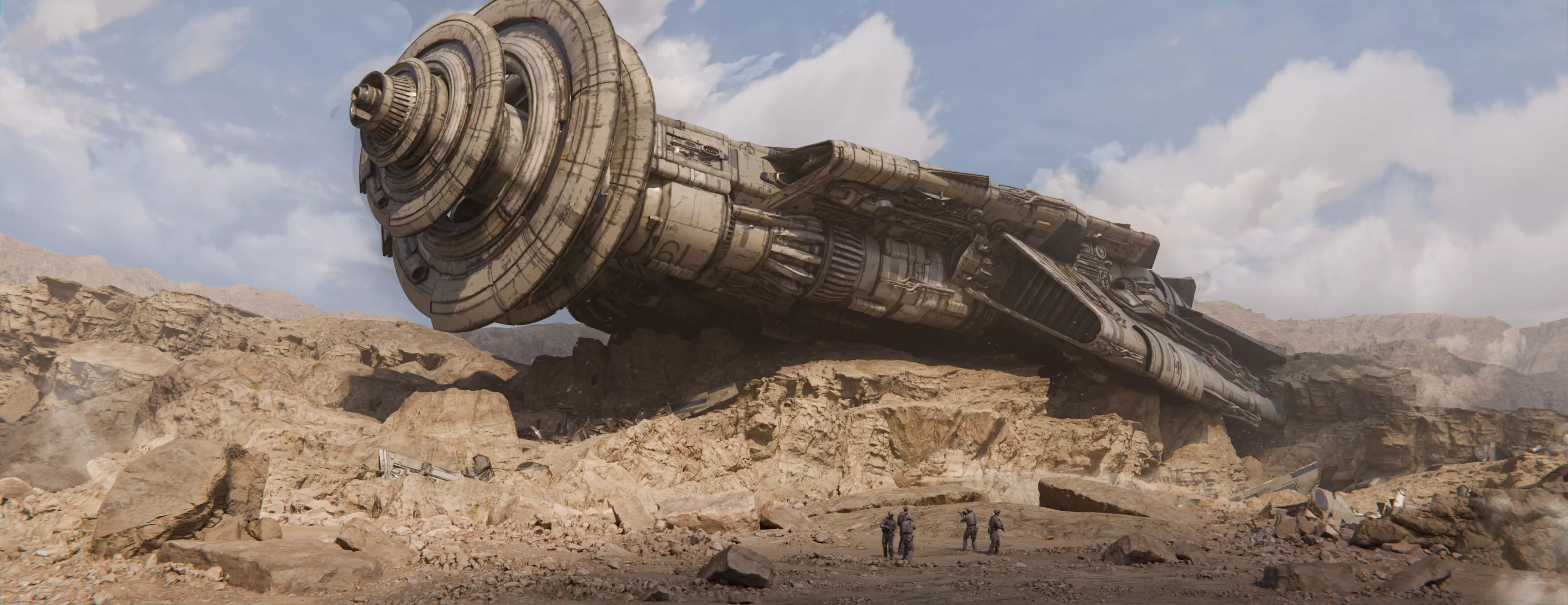 Nebula - Spaceship - 3D Collection - Kitbash Asset Pack Low-poly 3D model_8