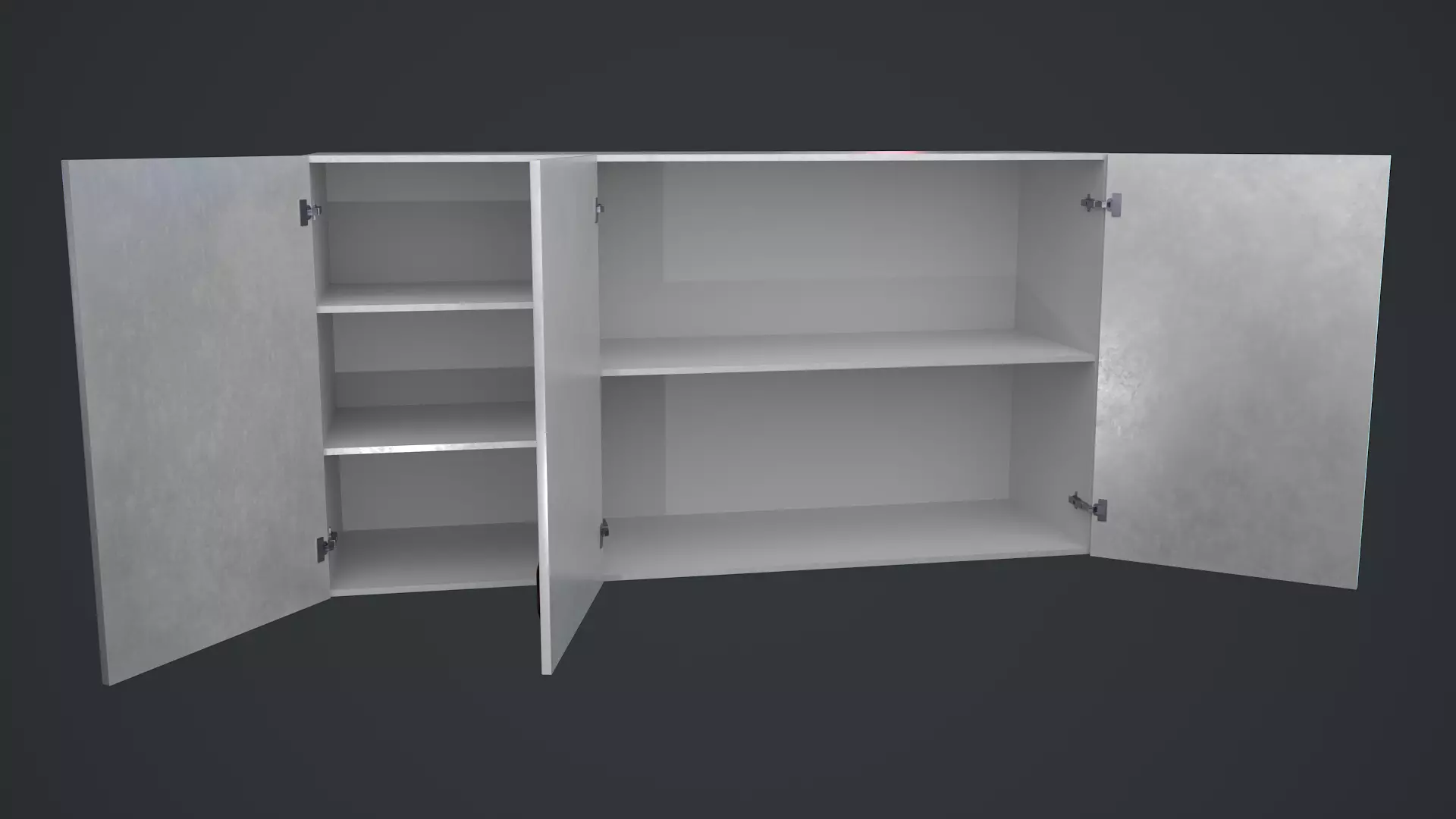 Wall Cabinet Low-poly 3D model_9