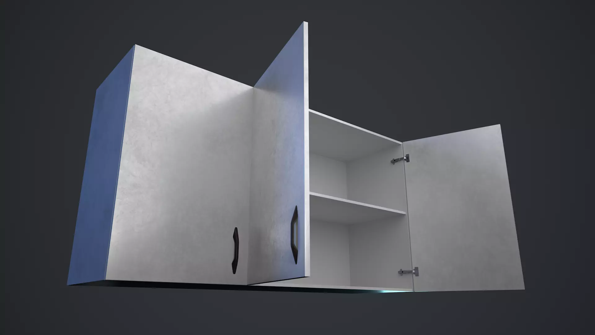 Wall Cabinet Low-poly 3D model_8
