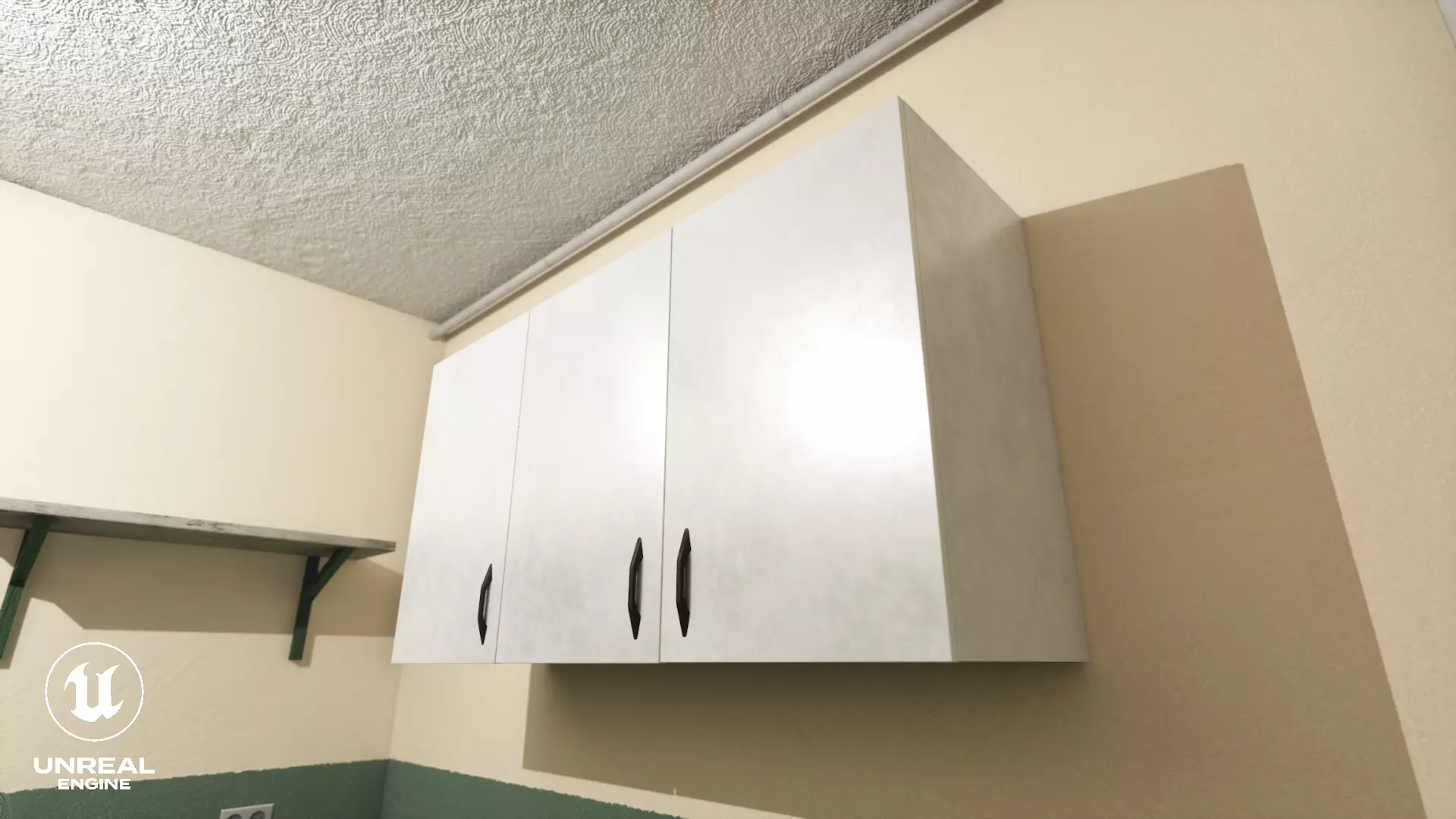 Wall Cabinet Low-poly 3D model_4