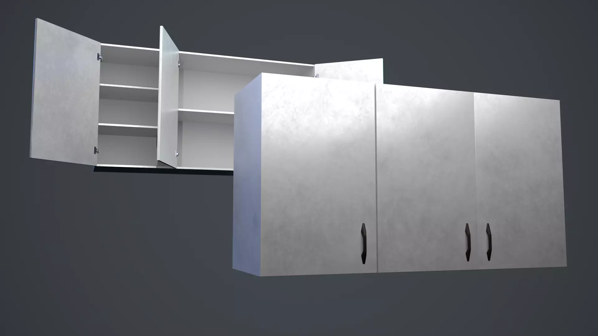 Wall Cabinet Low-poly 3D model_11