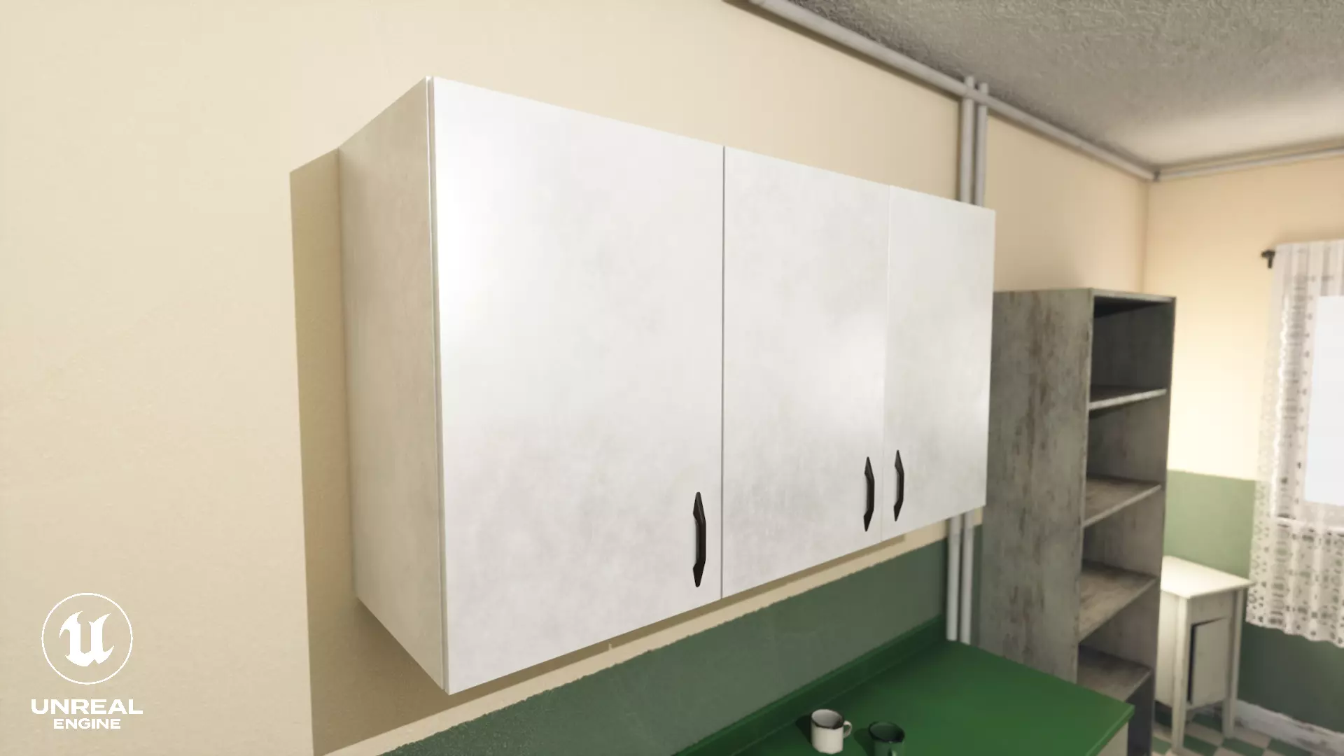 Wall Cabinet Low-poly 3D model_2