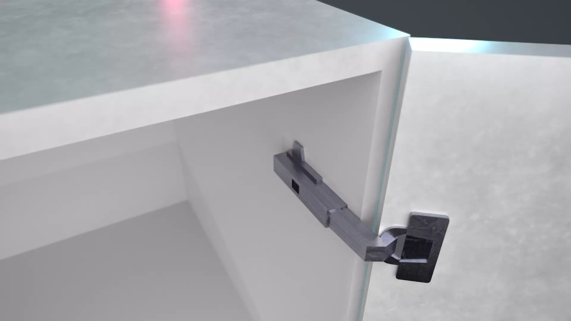 Wall Cabinet Low-poly 3D model_10