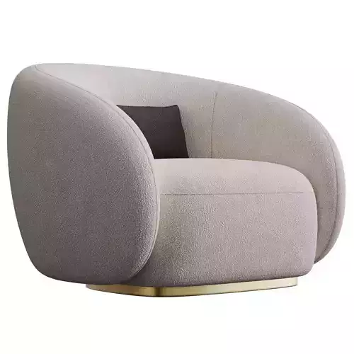 Fotel Swivel Chair Brice 3D model 2