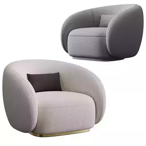 Fotel Swivel Chair Brice 3D model 4