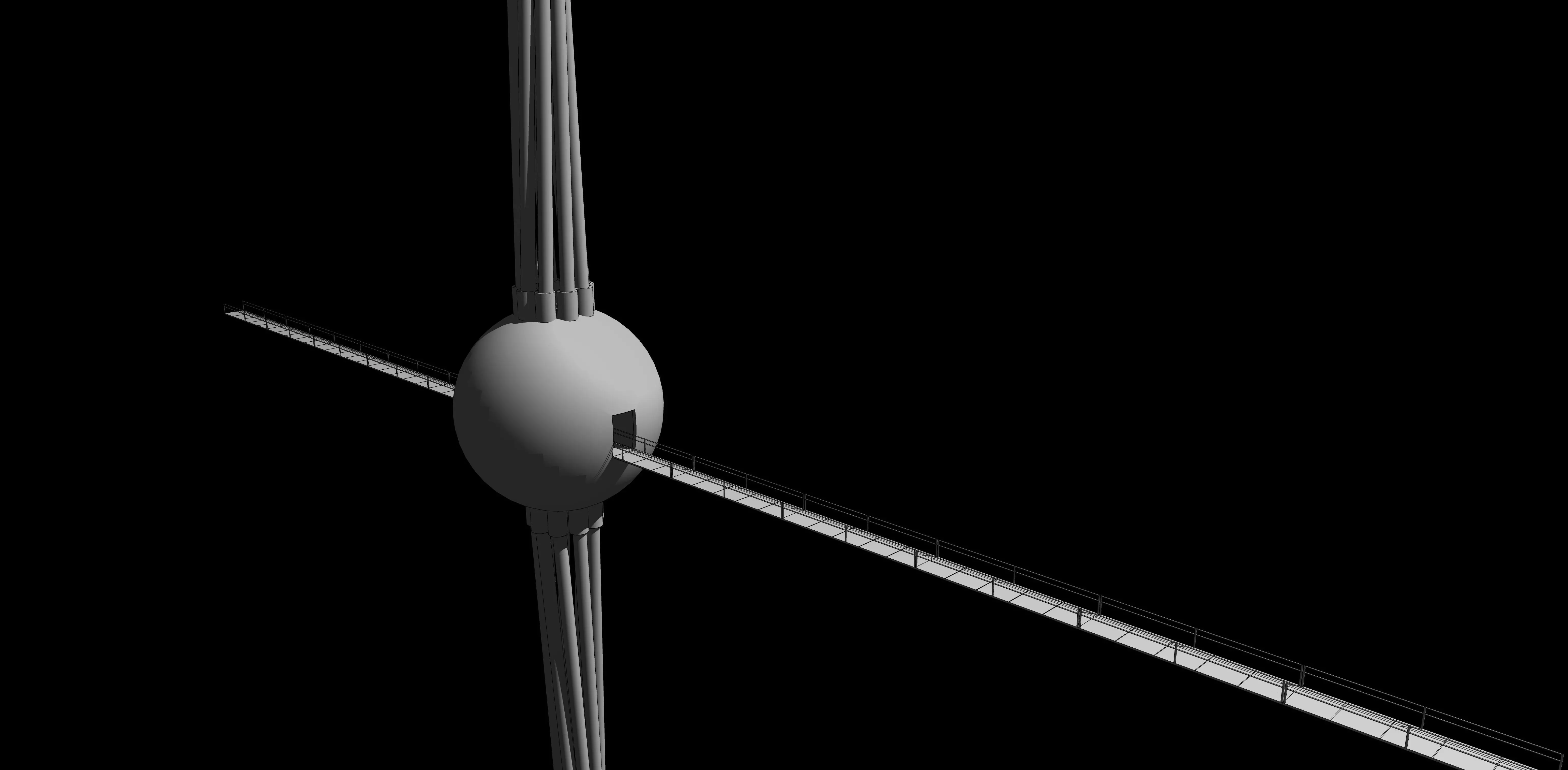 Central core of the laboratory Low-poly 3D model_7