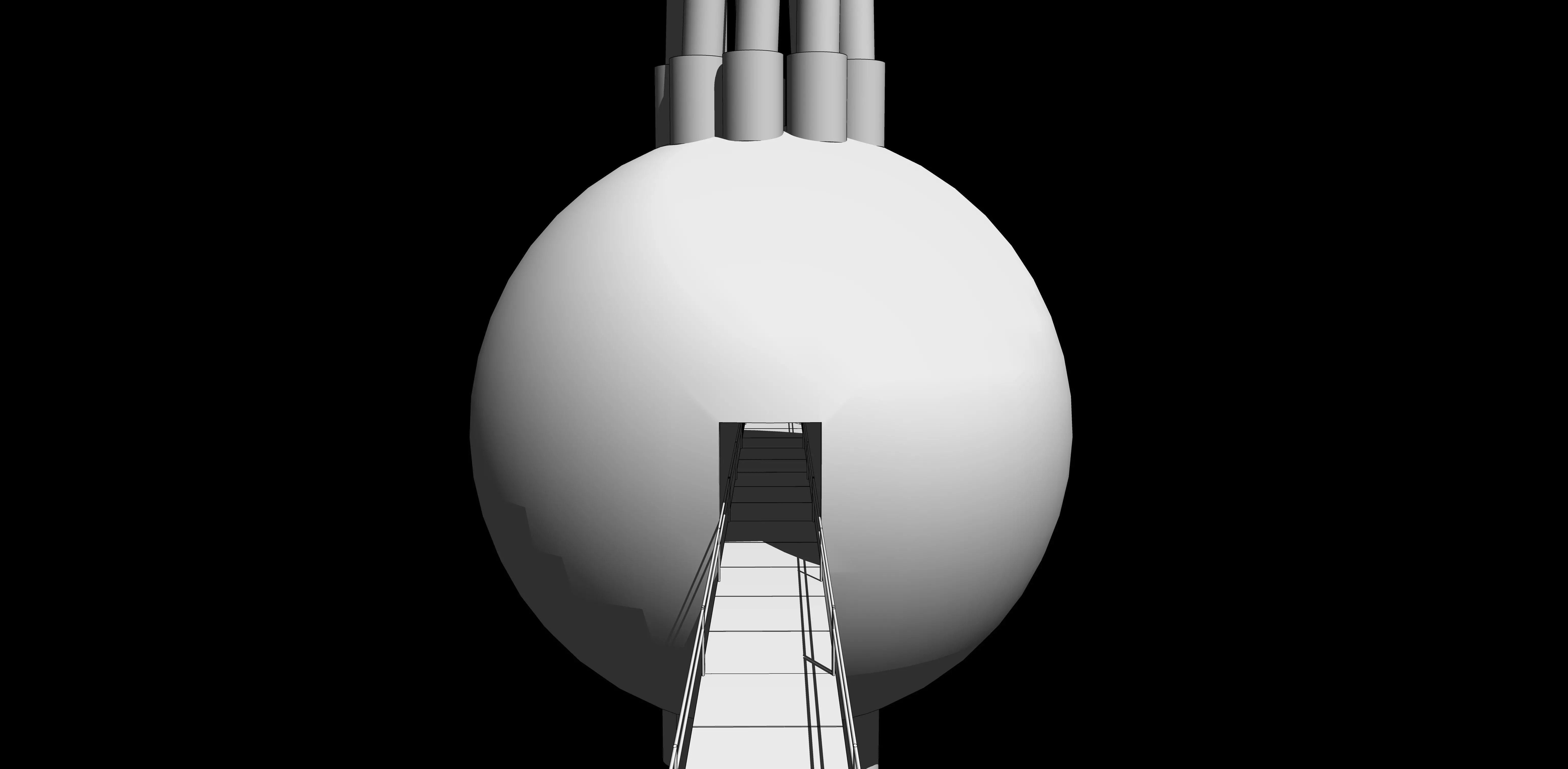 Central core of the laboratory Low-poly 3D model_3