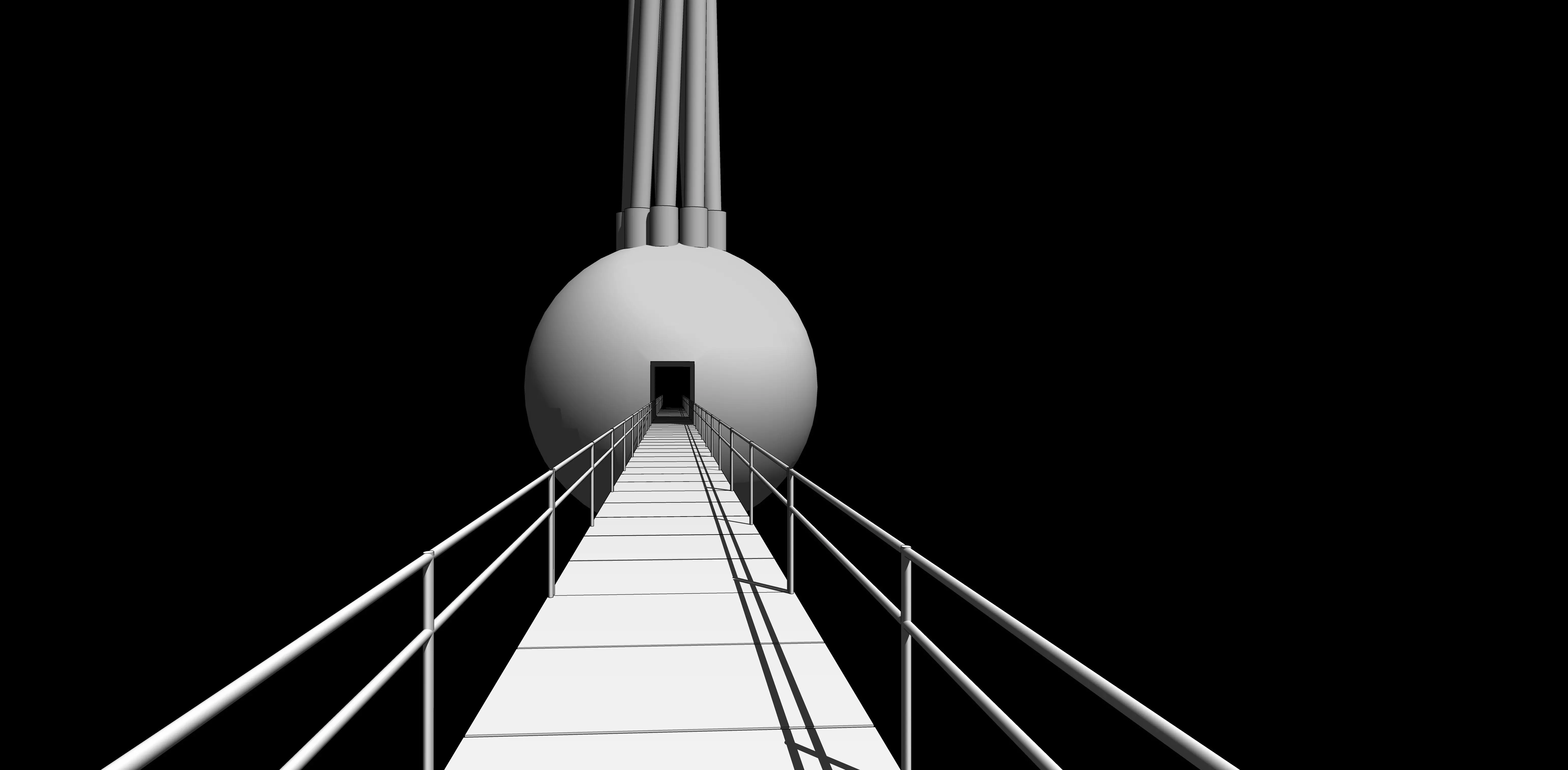 Central core of the laboratory Low-poly 3D model_2