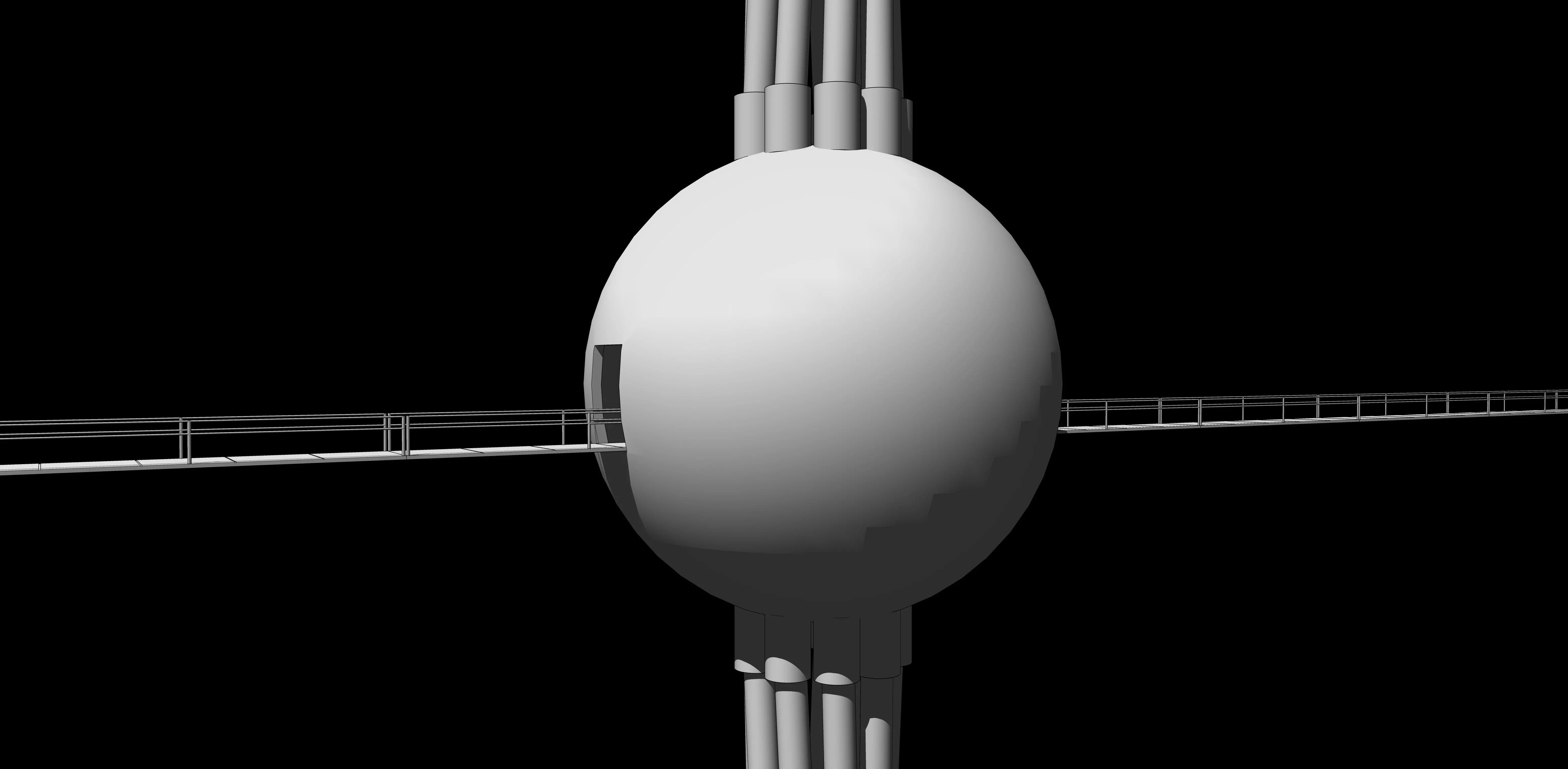 Central core of the laboratory Low-poly 3D model_6