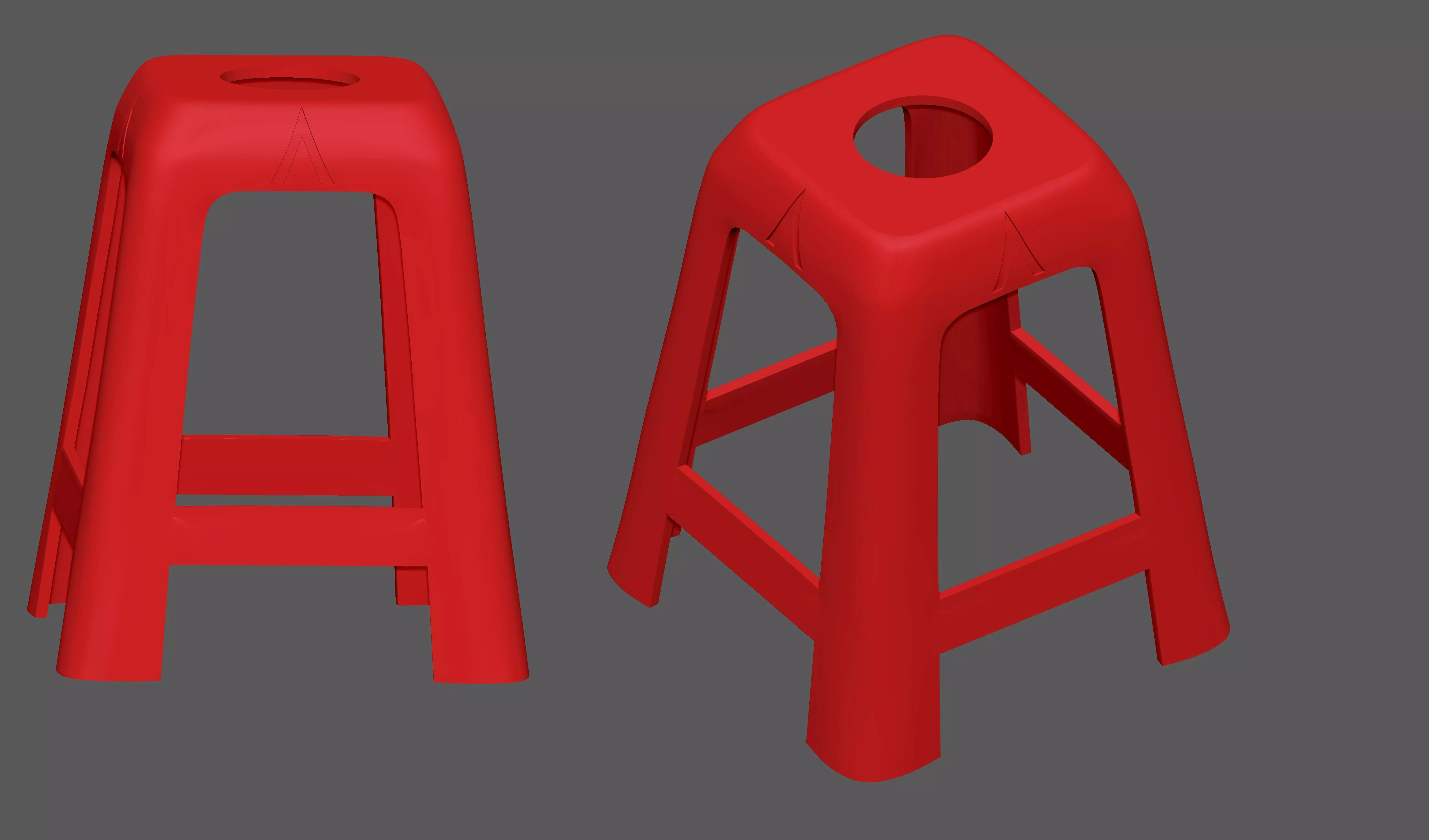 sitting and toy stool 3D print model