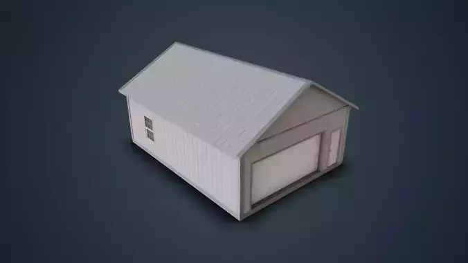 Pole Barn Garage - Exterior Only Low-poly 3D model