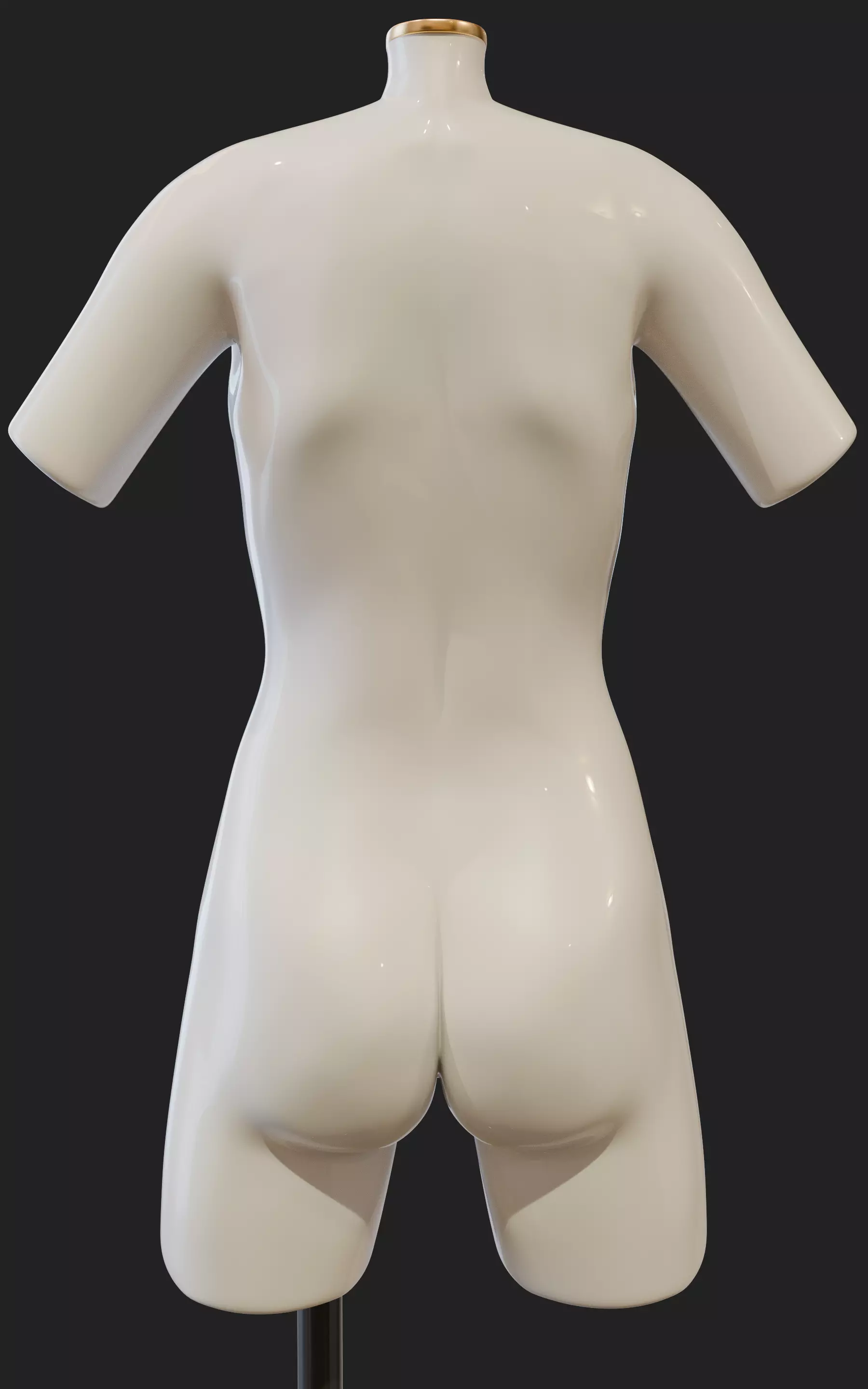 Stylized Female Fitting Dummy Low-poly 3D model_8