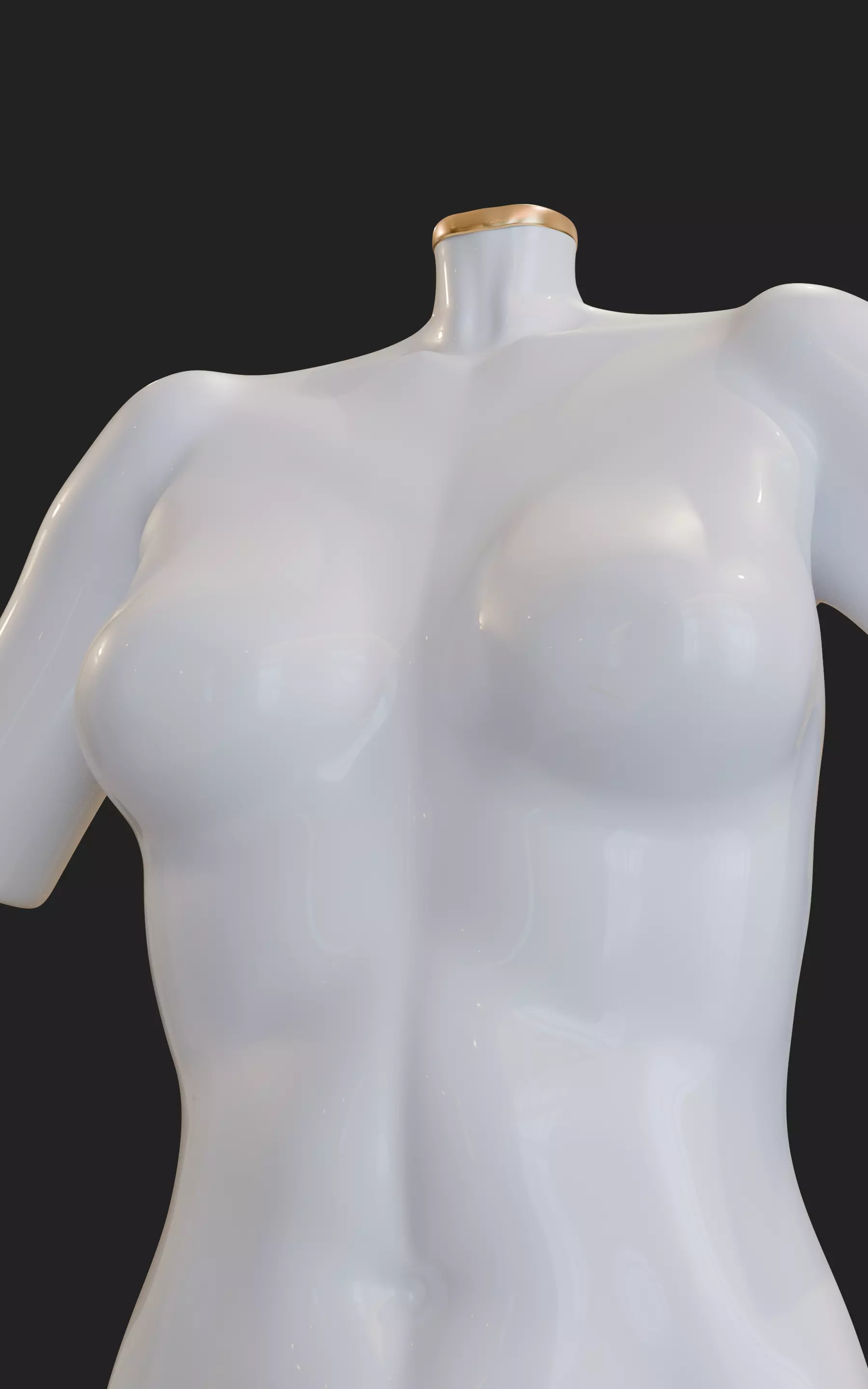 Stylized Female Fitting Dummy Low-poly 3D model_11