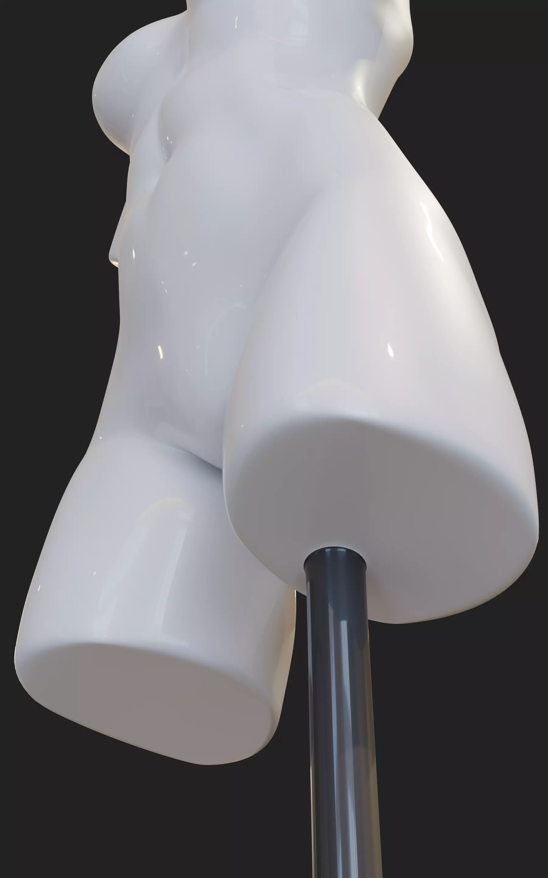 Stylized Female Fitting Dummy Low-poly 3D model_18