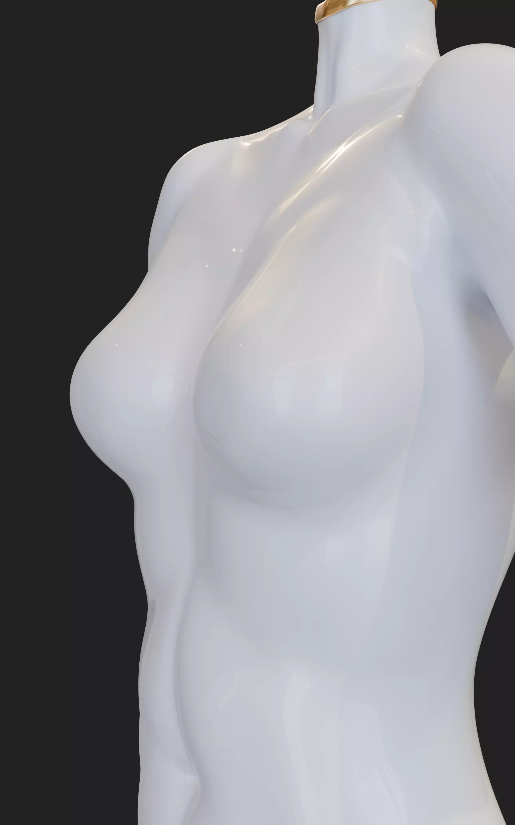 Stylized Female Fitting Dummy Low-poly 3D model_10