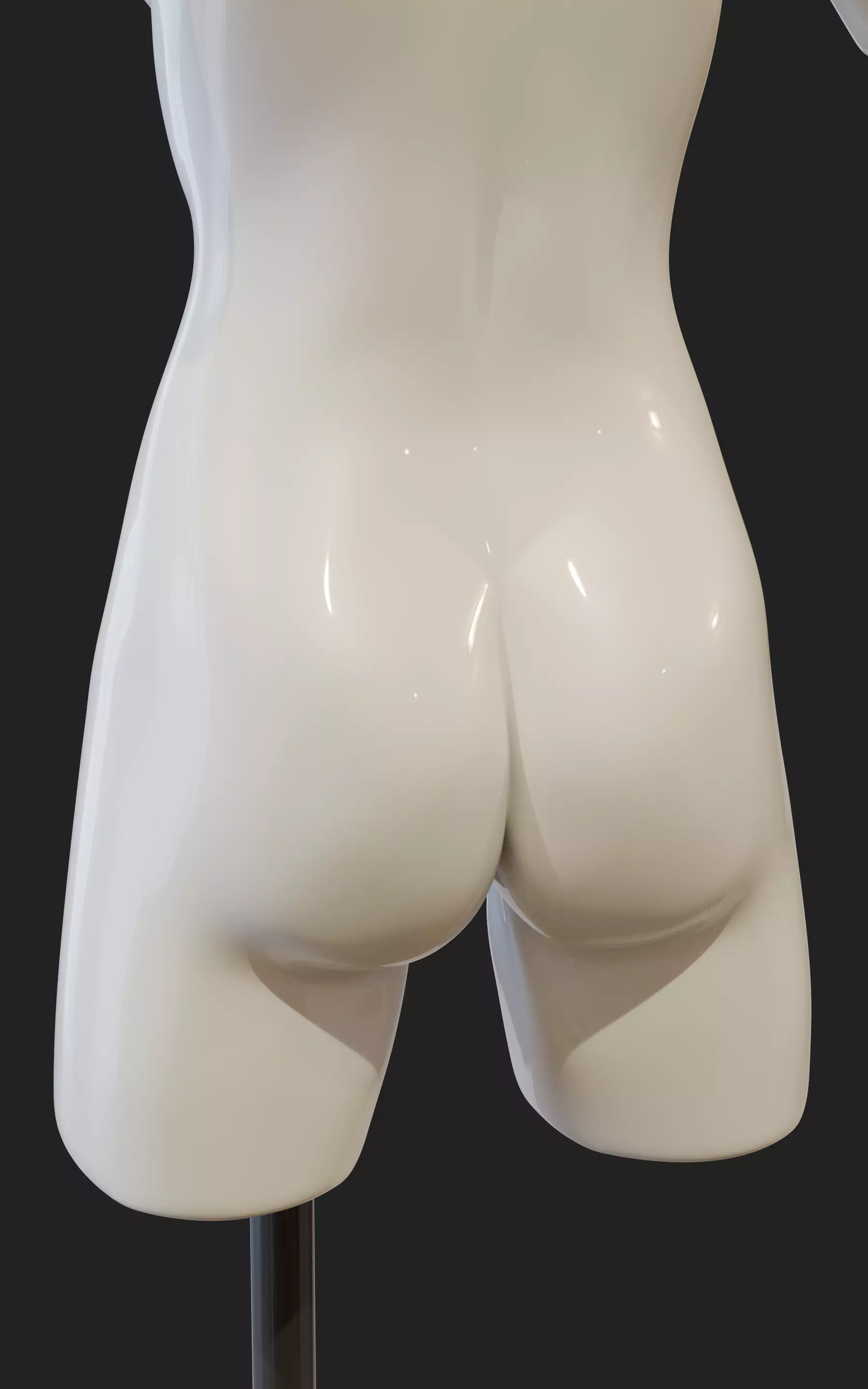 Stylized Female Fitting Dummy Low-poly 3D model_20