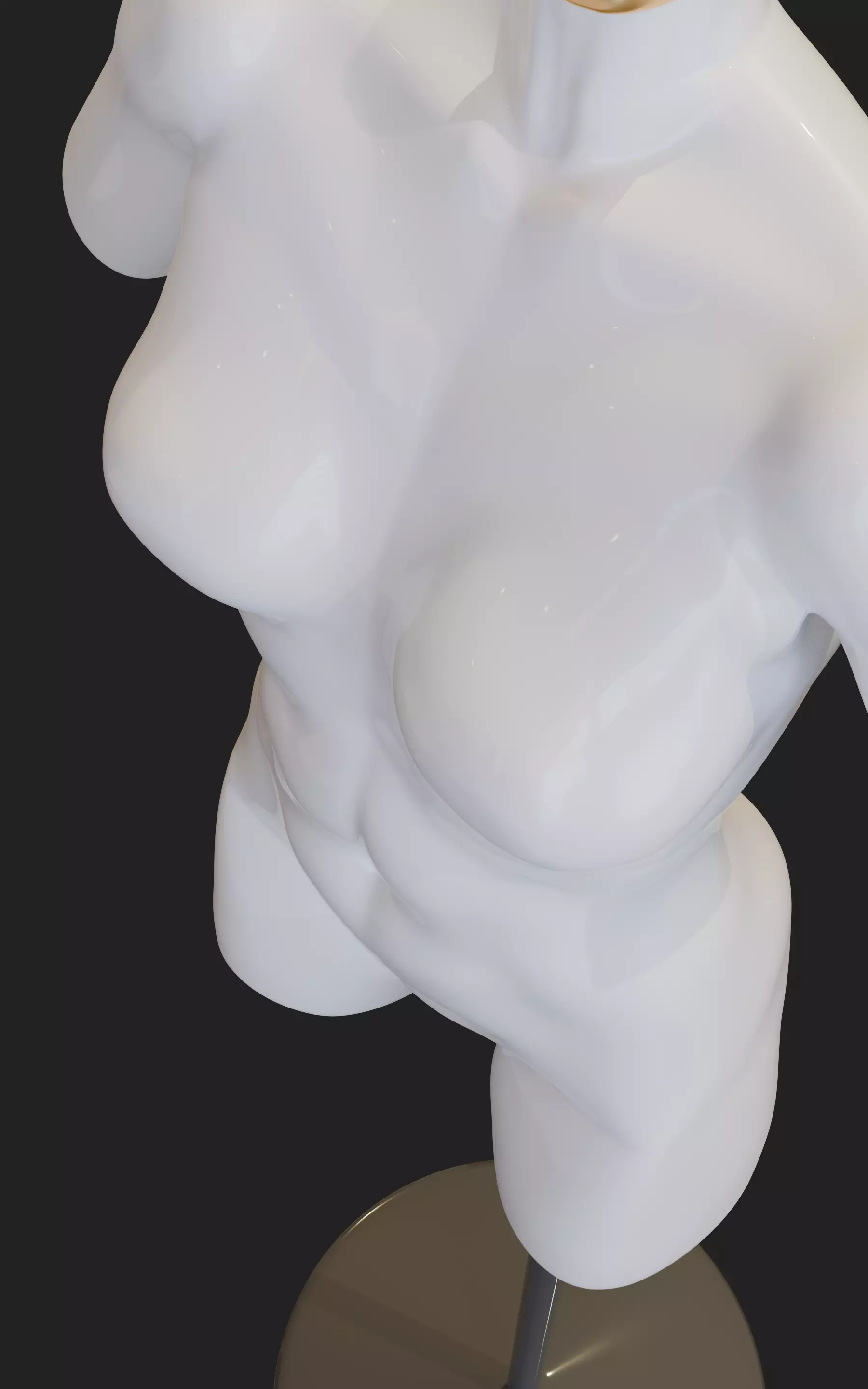 Stylized Female Fitting Dummy Low-poly 3D model_23