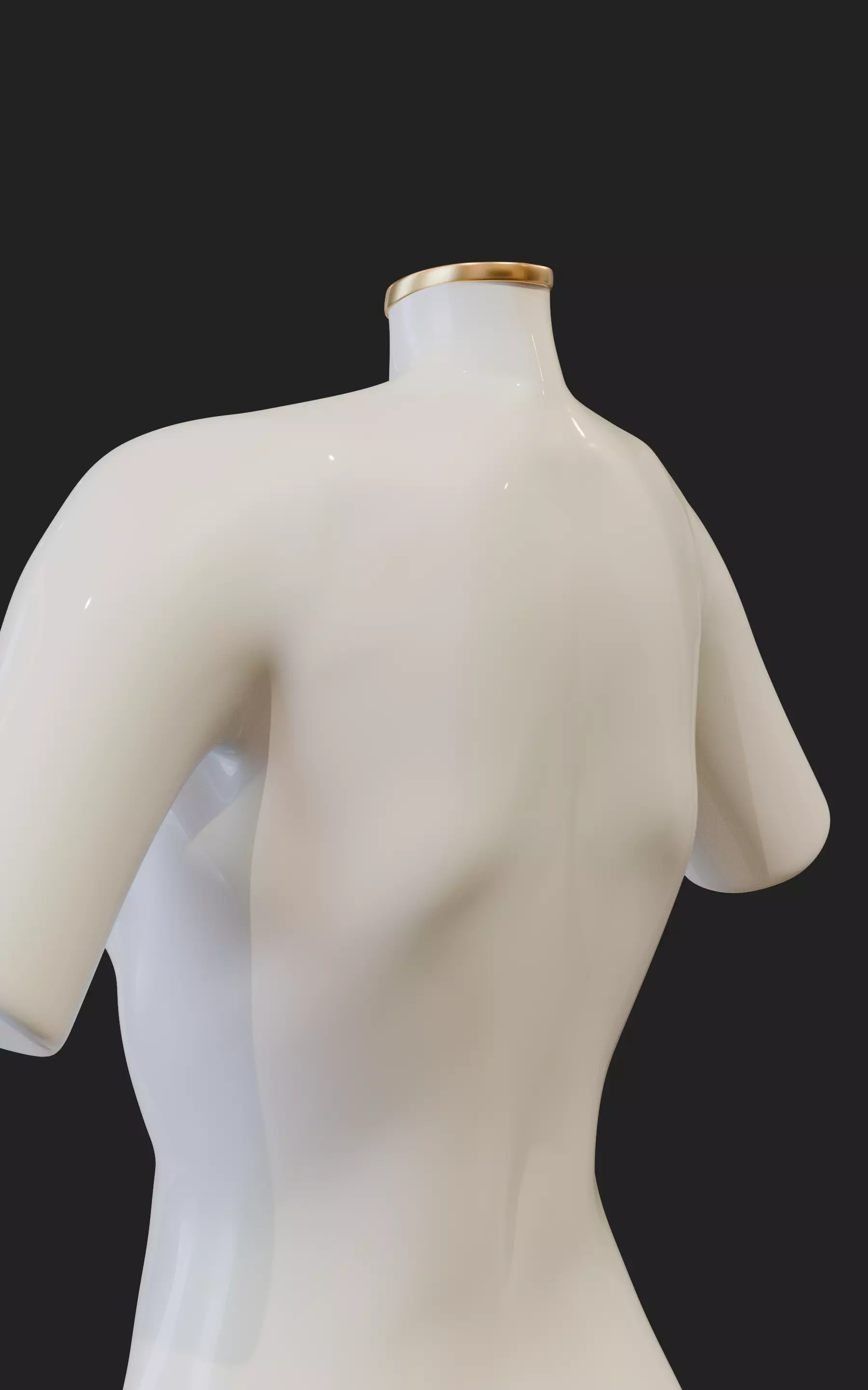 Stylized Female Fitting Dummy Low-poly 3D model_19
