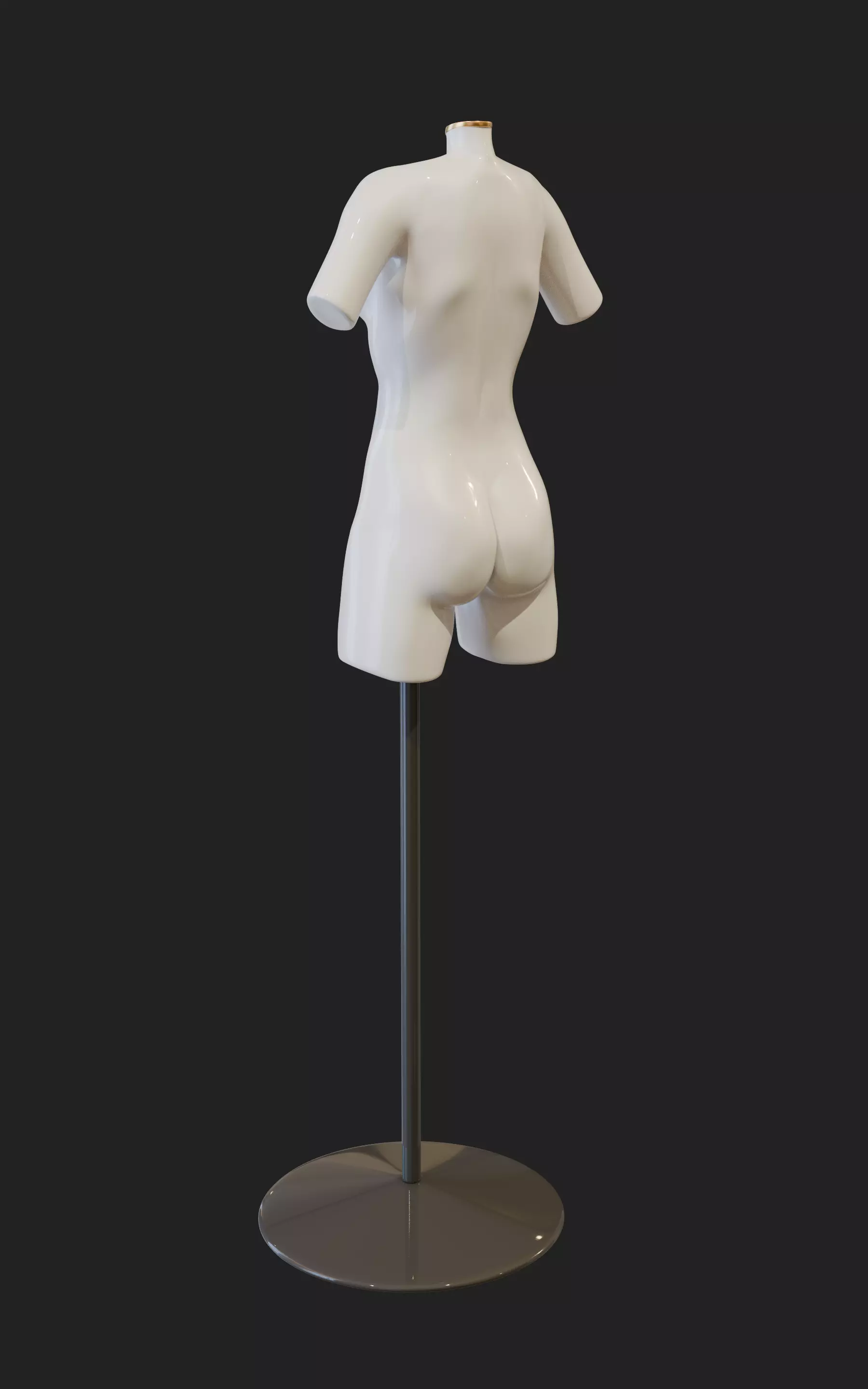 Stylized Female Fitting Dummy Low-poly 3D model_2