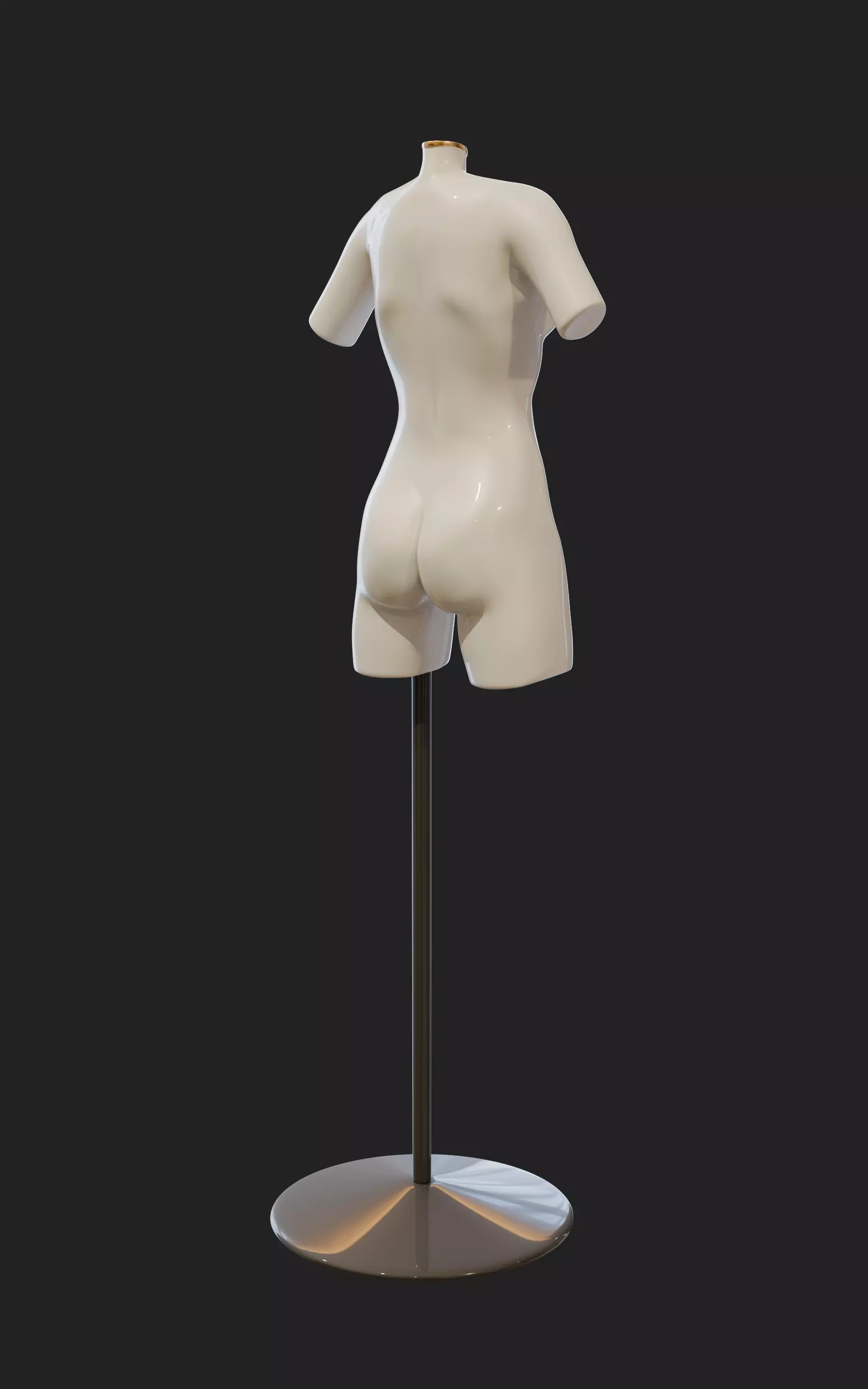 Stylized Female Fitting Dummy Low-poly 3D model_3