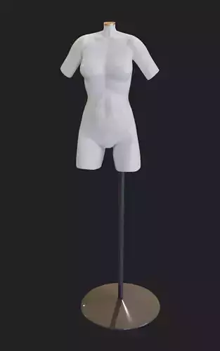 Stylized Female Fitting Dummy Low-poly 3D model