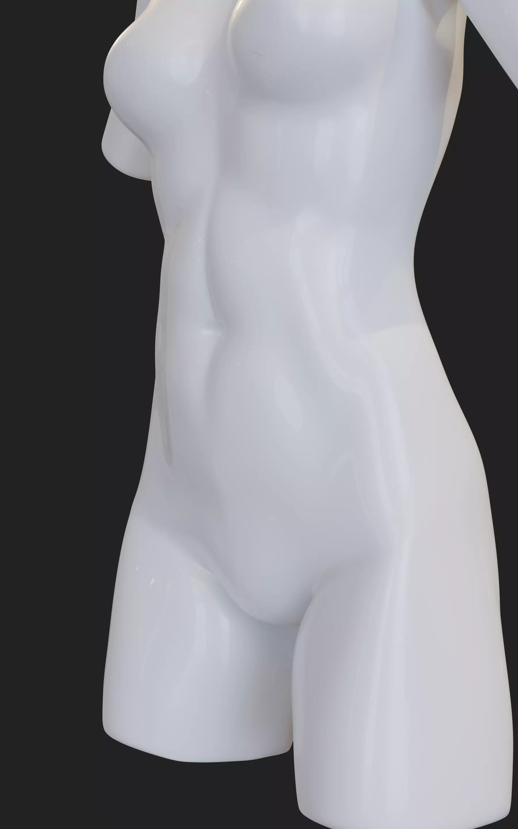 Stylized Female Fitting Dummy Low-poly 3D model_13