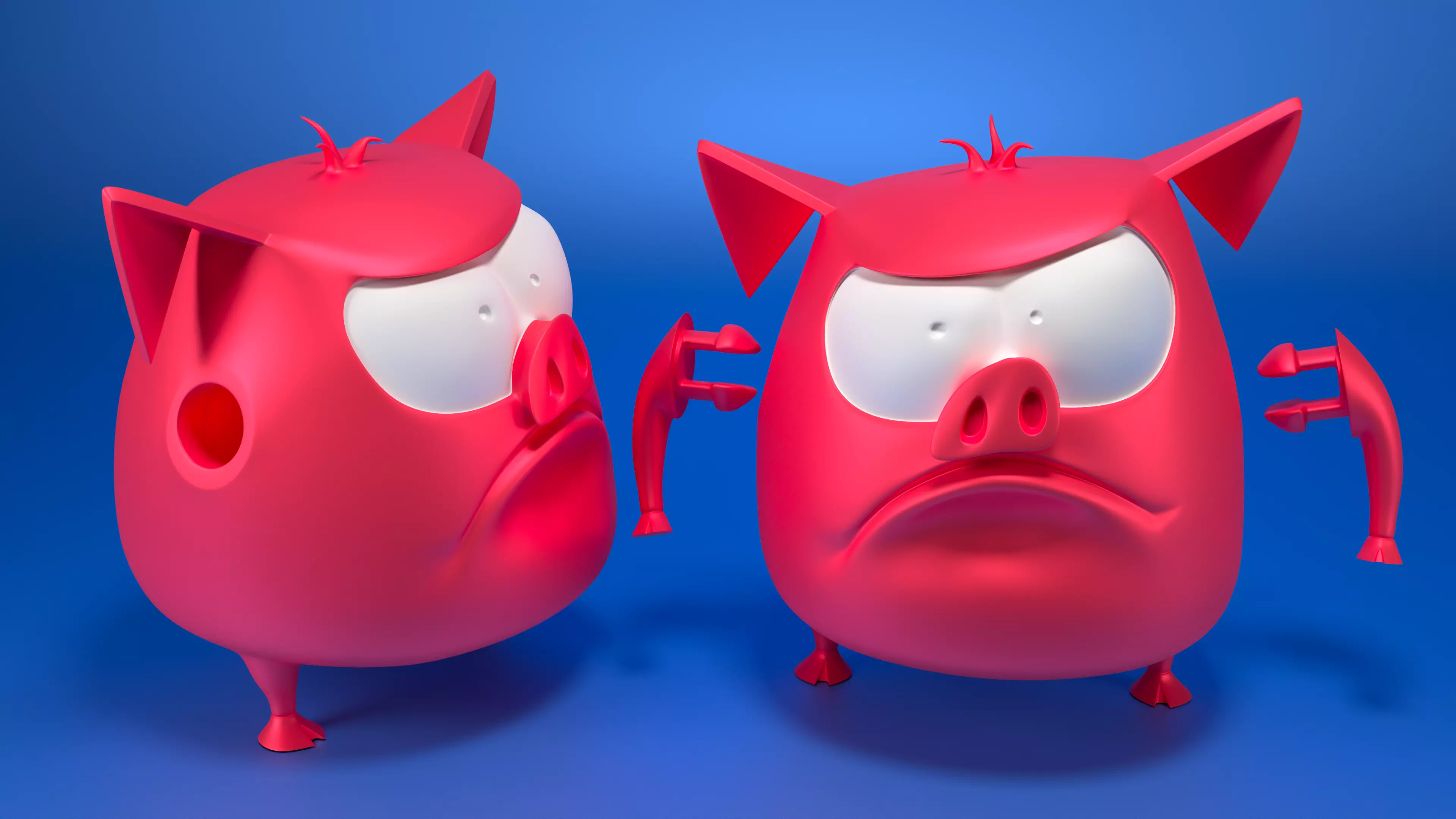 Cartoon Pig 3D print model_3