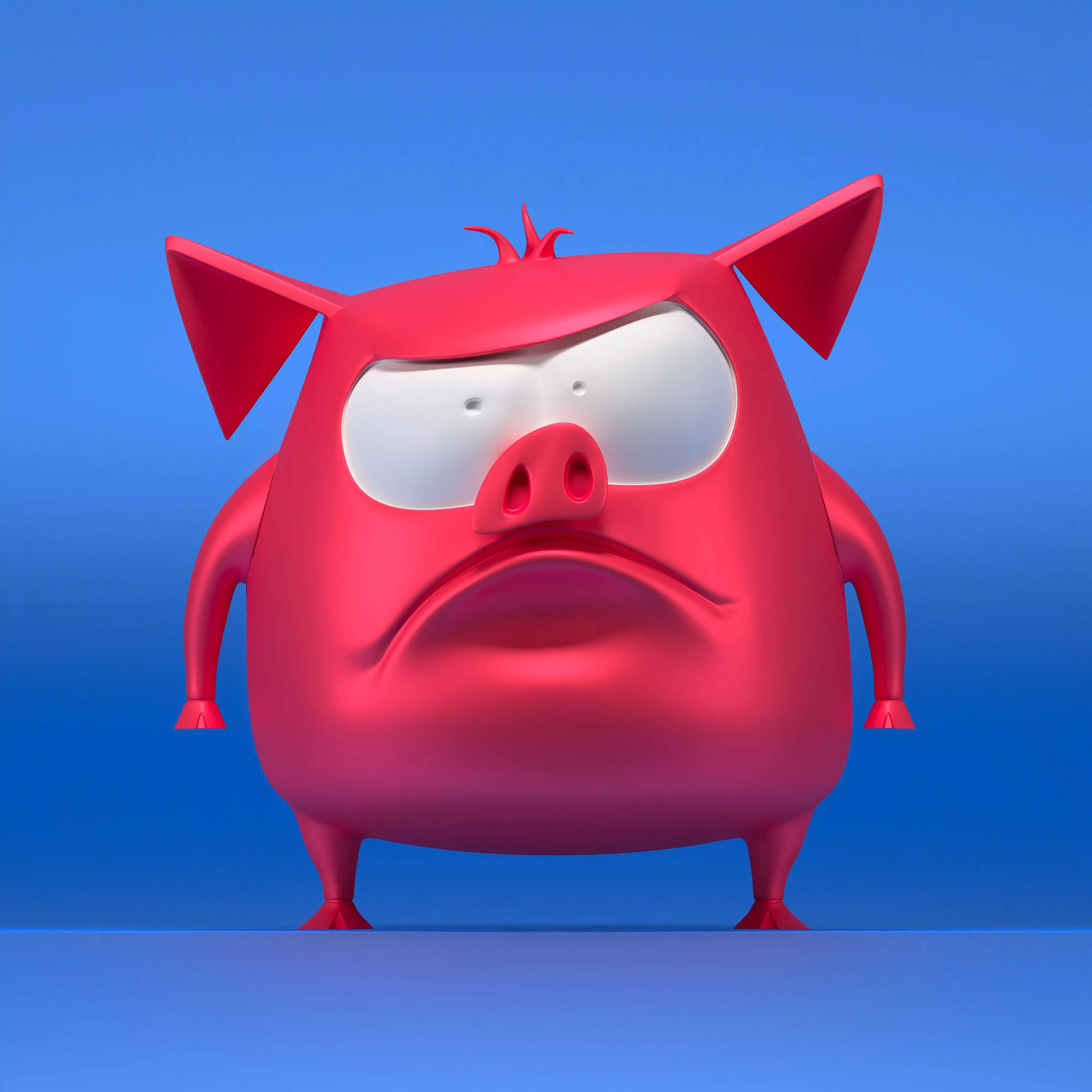 Cartoon Pig 3D print model_0