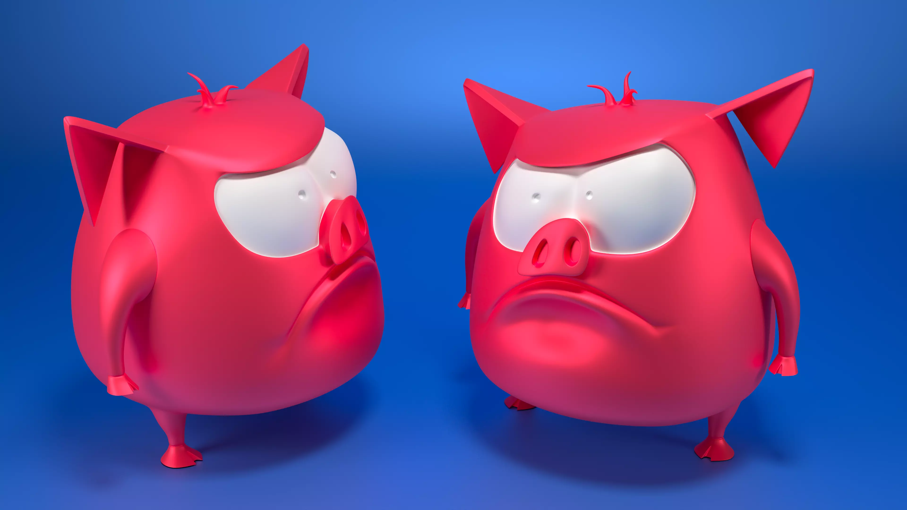 Cartoon Pig 3D print model_1