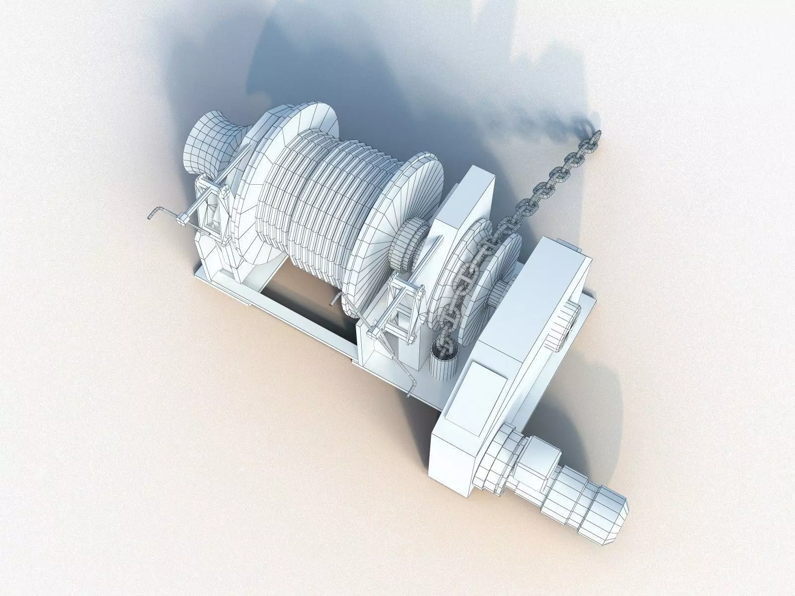 Anchor-Mooring Winch 3D model_4