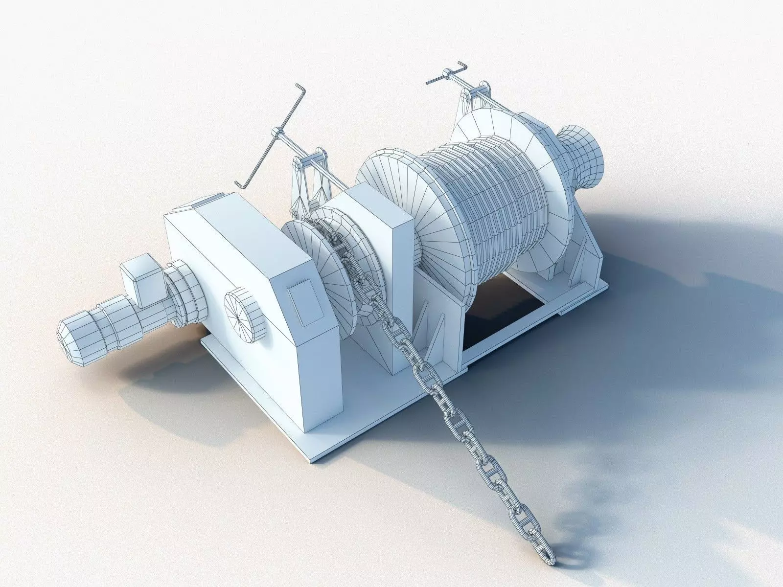 Anchor-Mooring Winch 3D model_3