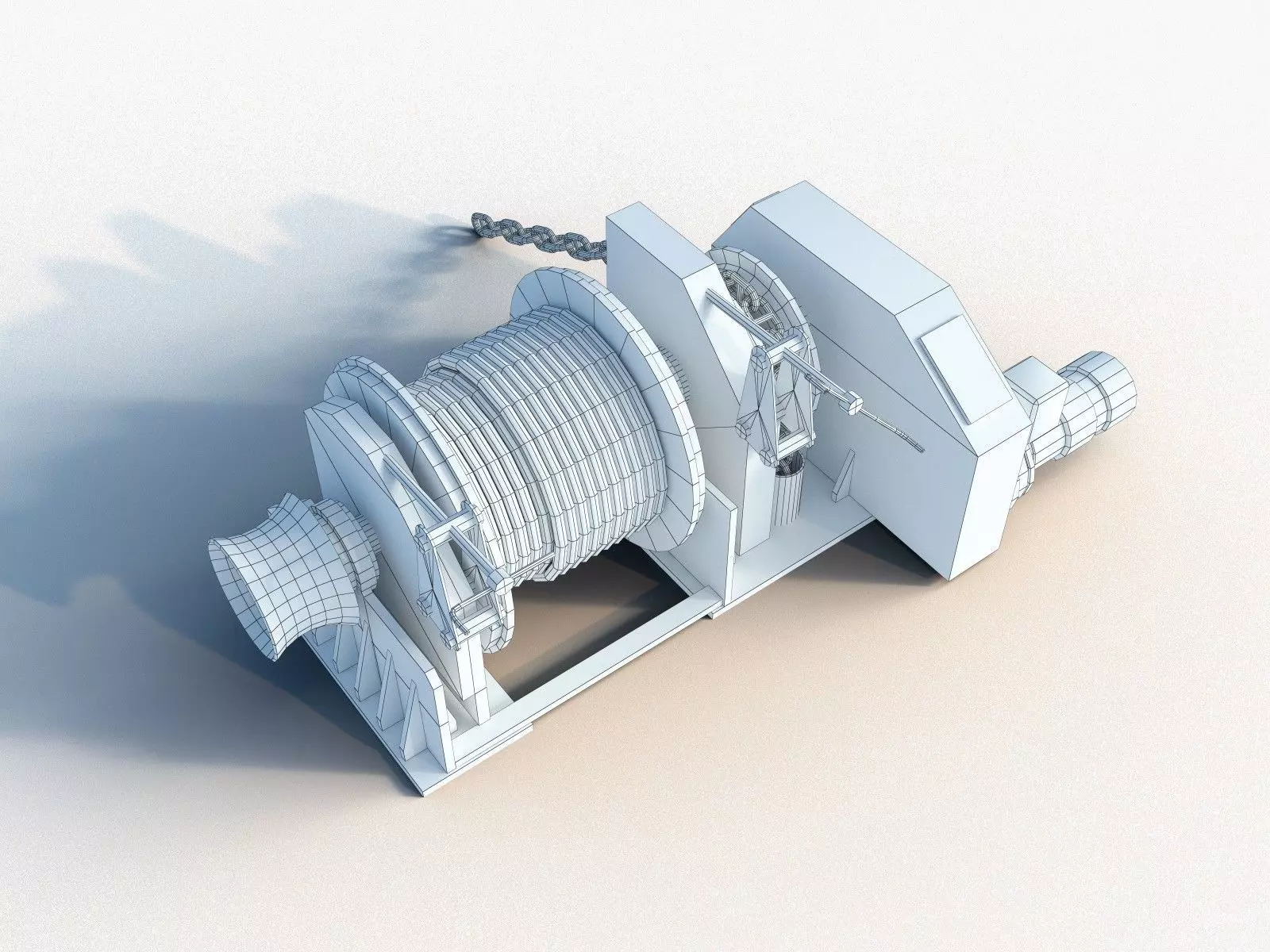 Anchor-Mooring Winch 3D model_5