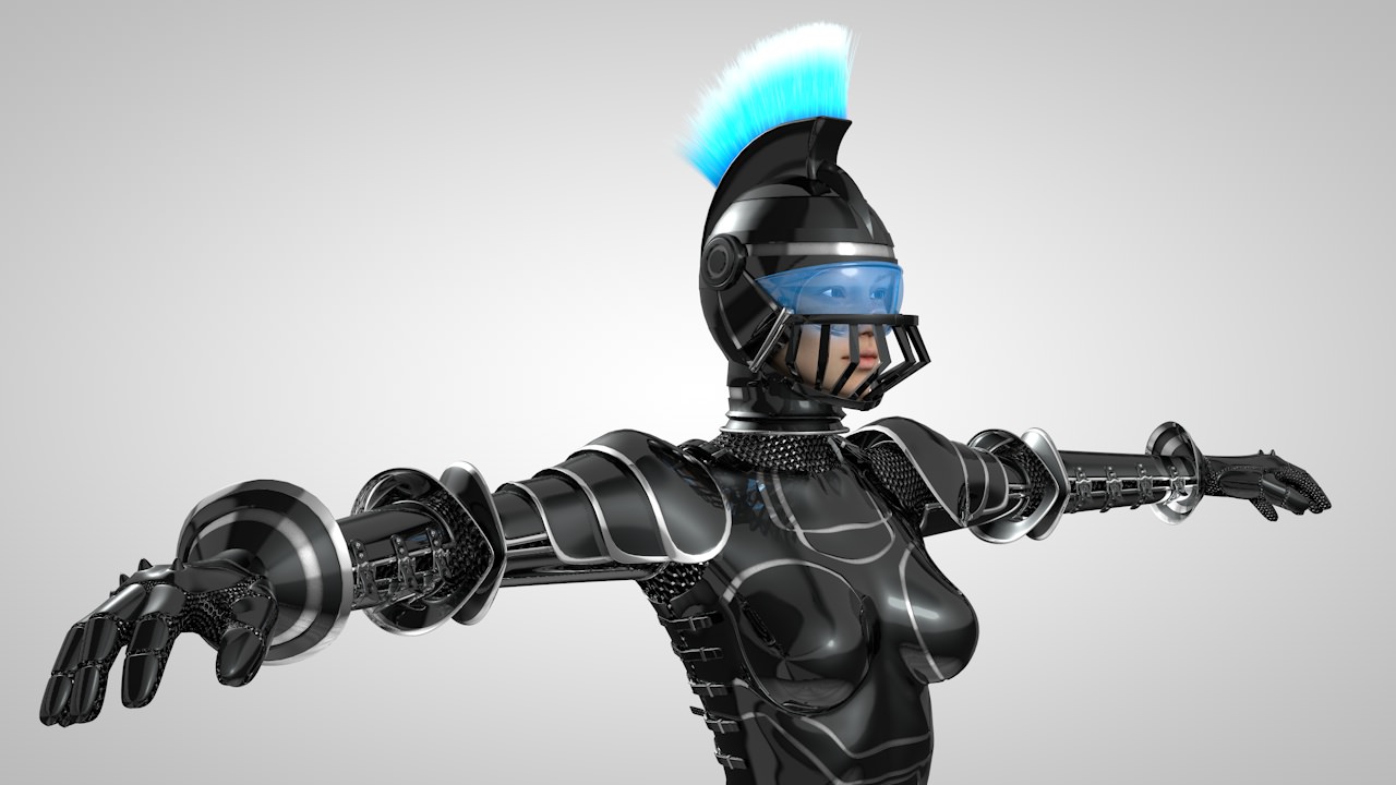 Warrior woman  Free 3D model_20