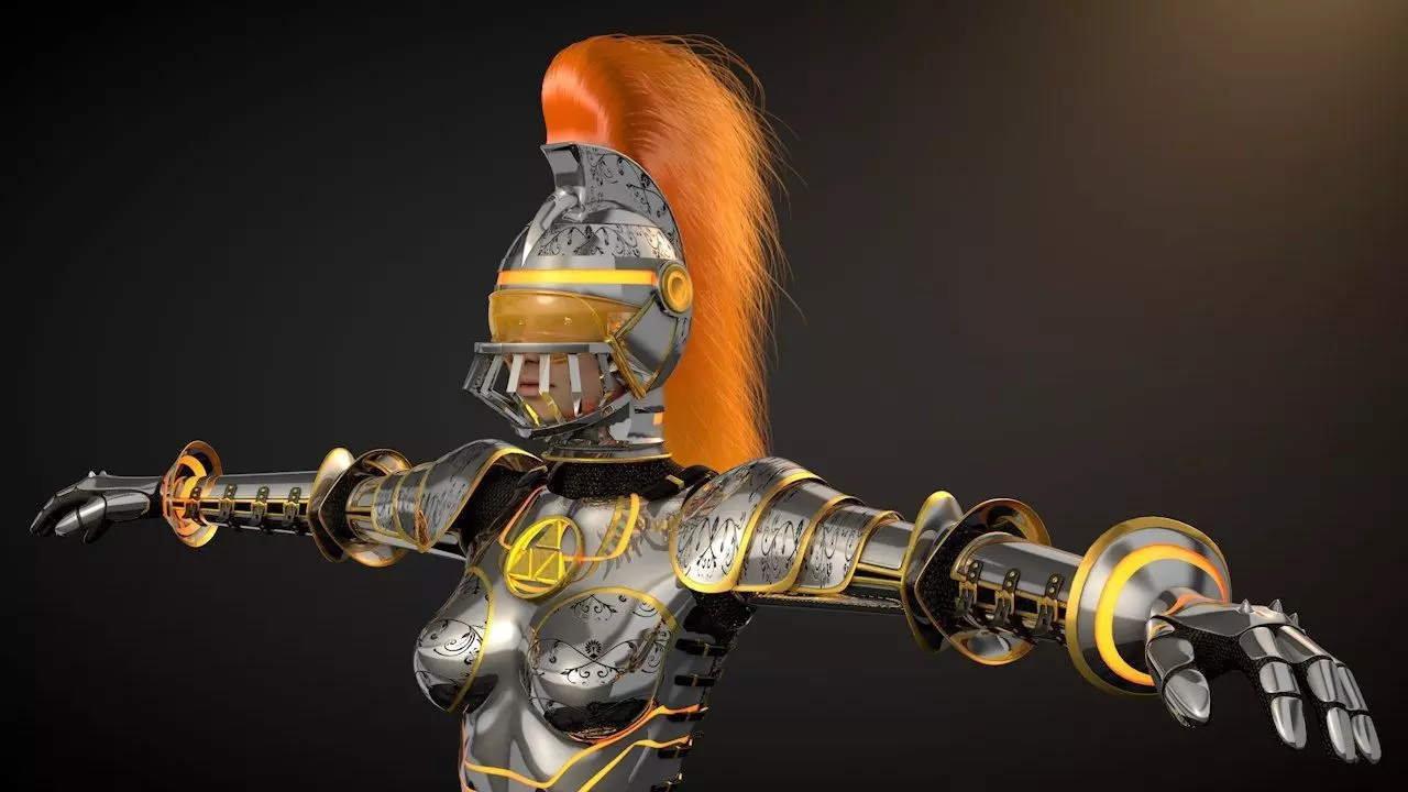 Warrior woman  Free 3D model_0