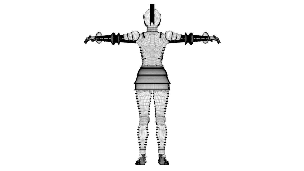 Warrior woman  Free 3D model_30